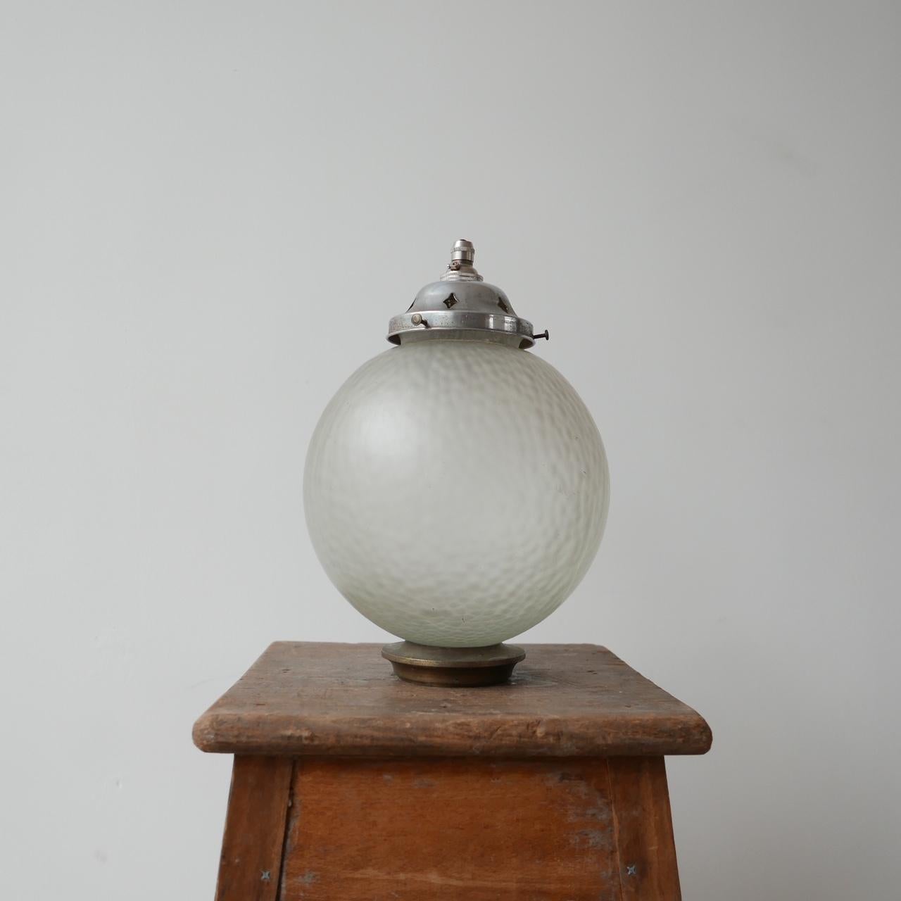 20th Century Mid-Century Diffused Glass Pendant Light '1' For Sale