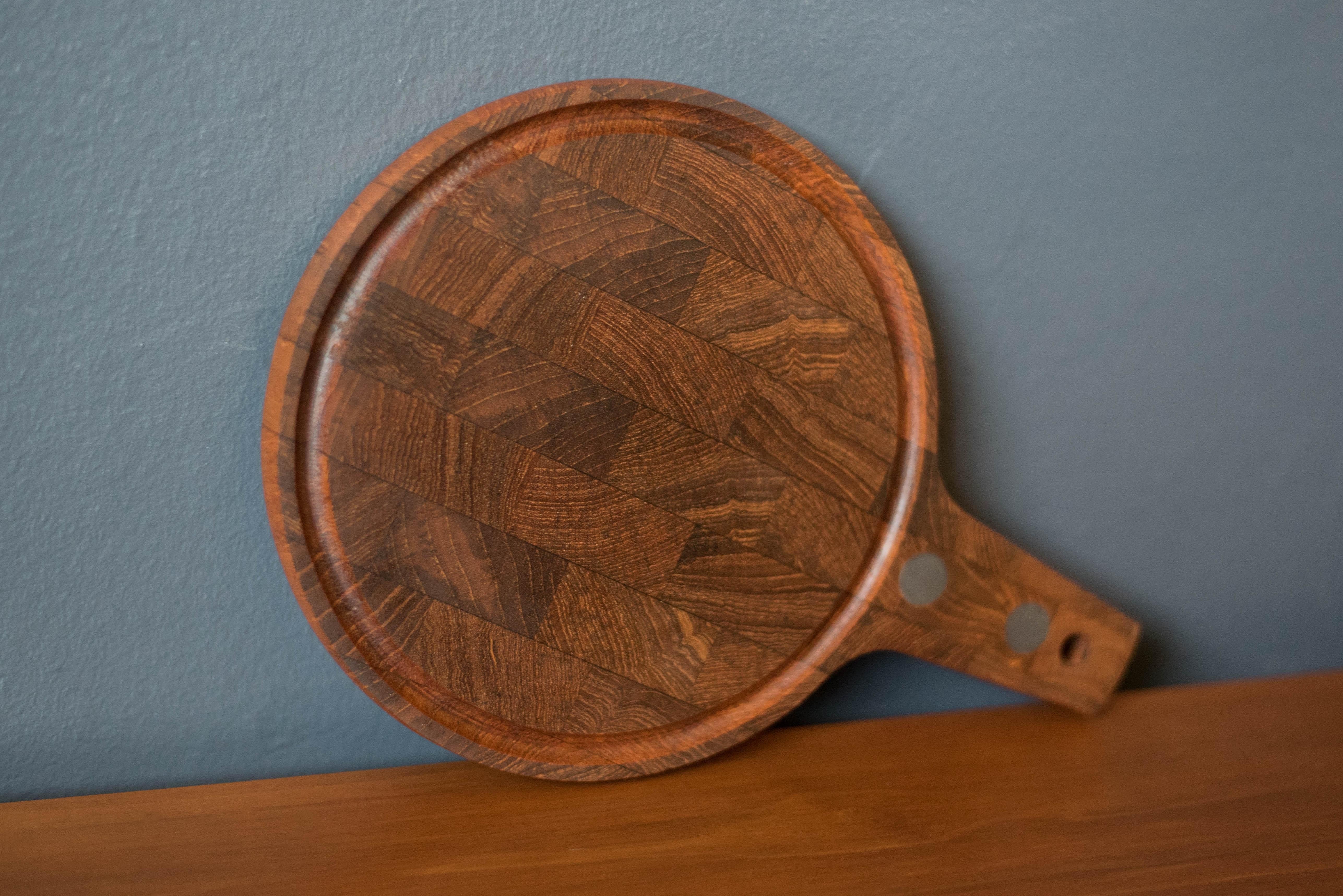 vintage teak serving tray