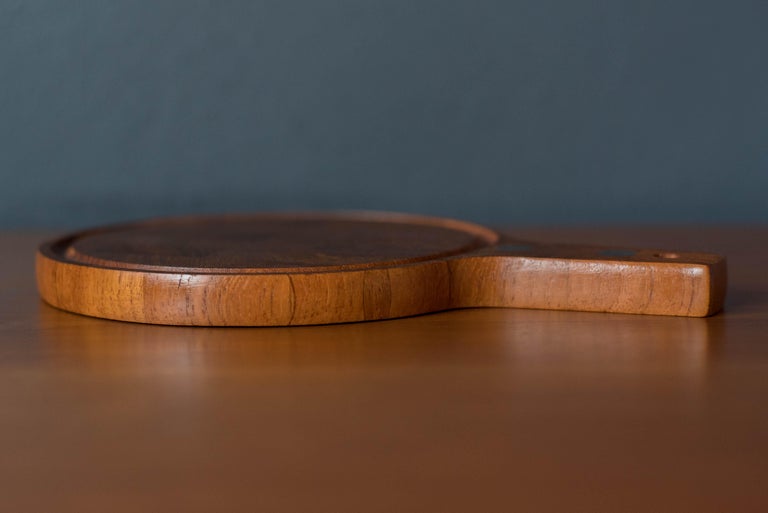 Mid-20th Century Mid Century Digsmed Teak Charcuterie and Cheese Board Serving Tray For Sale