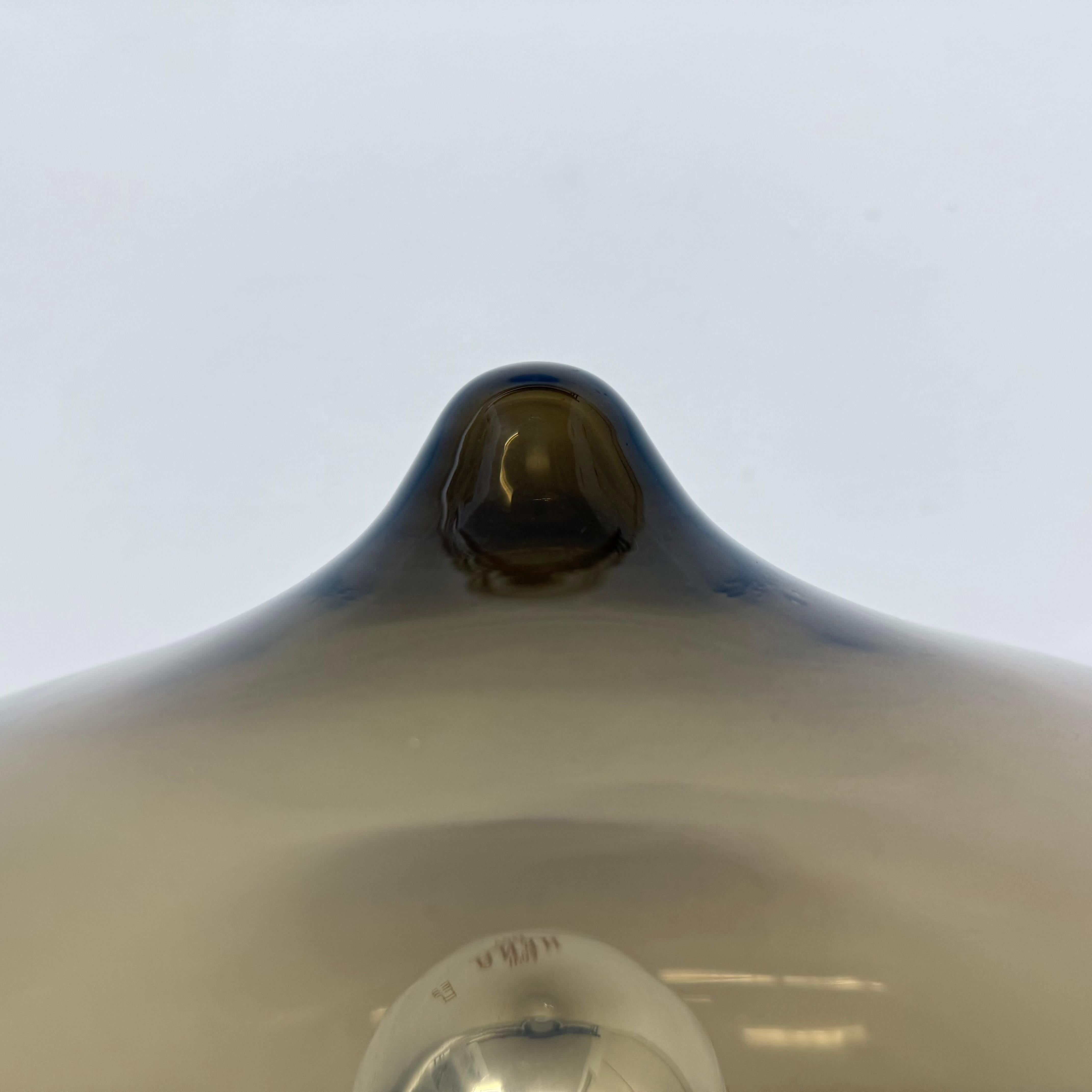 Lámpara de techo de cristal ahumado Dijkstra de mediados de siglo space age, años 70 Vidrio en venta