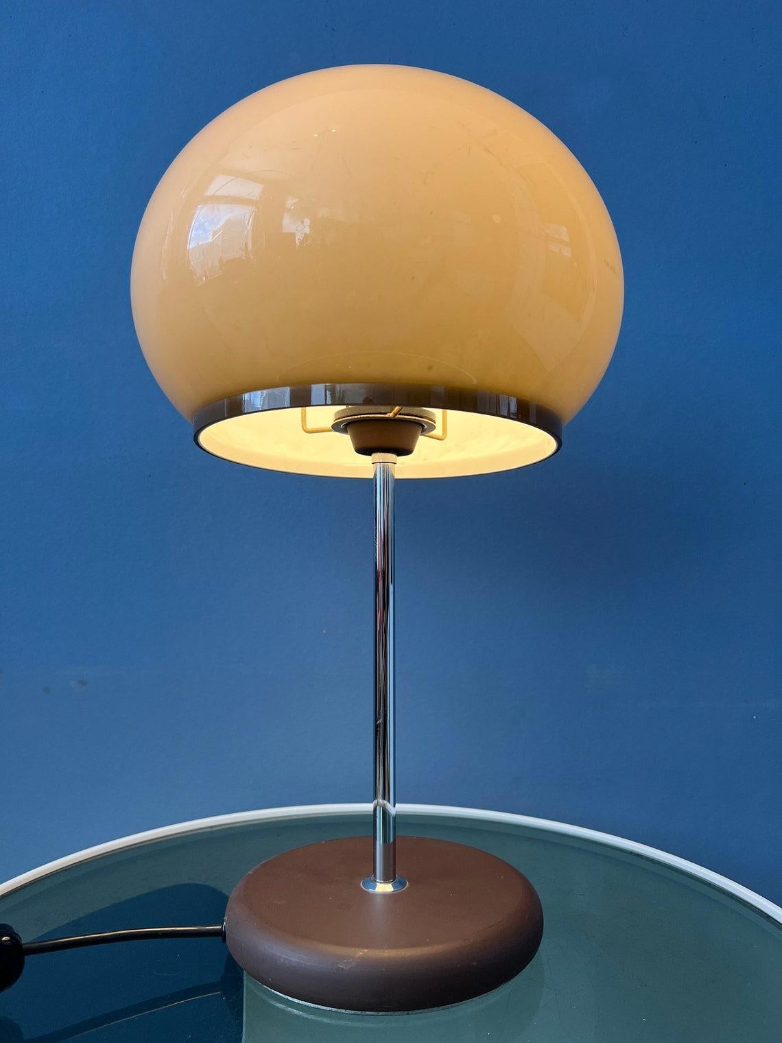 Mid Century Dijkstra Space Age Mushroom Table Lamp, 1970s In Excellent Condition For Sale In ROTTERDAM, ZH