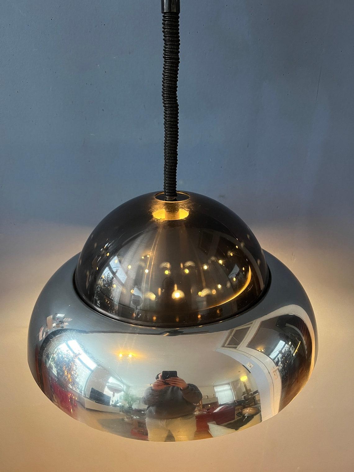 Metal Mid Century Dijkstra Space Age Suspension Pendant Lamp, 1970s For Sale