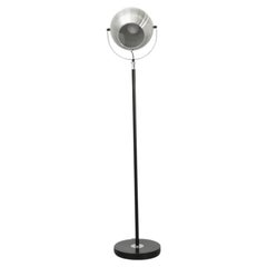 Mid-Century Dijkstra Standing Extendable Globe Spot Lamp in Chrome and Black