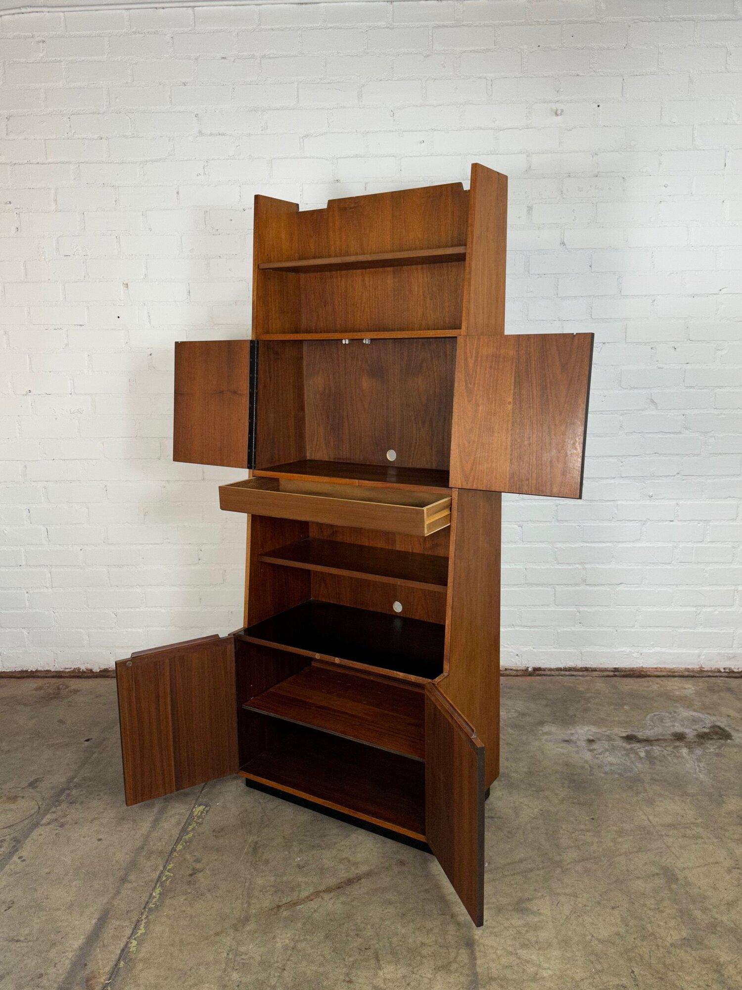 Wood Midcentury Dillingham Style Bookcase