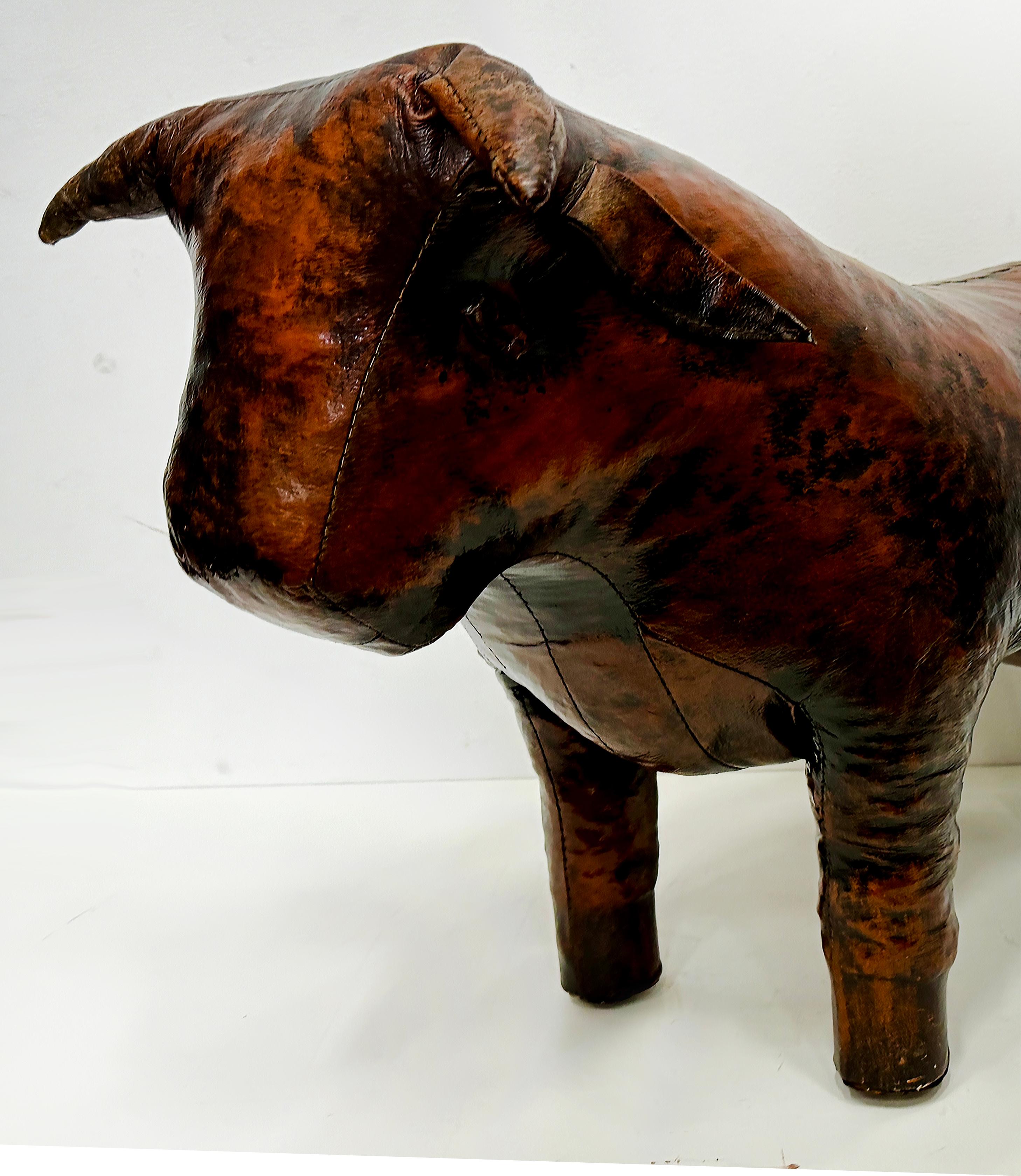 Mid-Century Modern  Mid-century Dimitri Omersa for Valenti Home Bull Ottoman For Sale