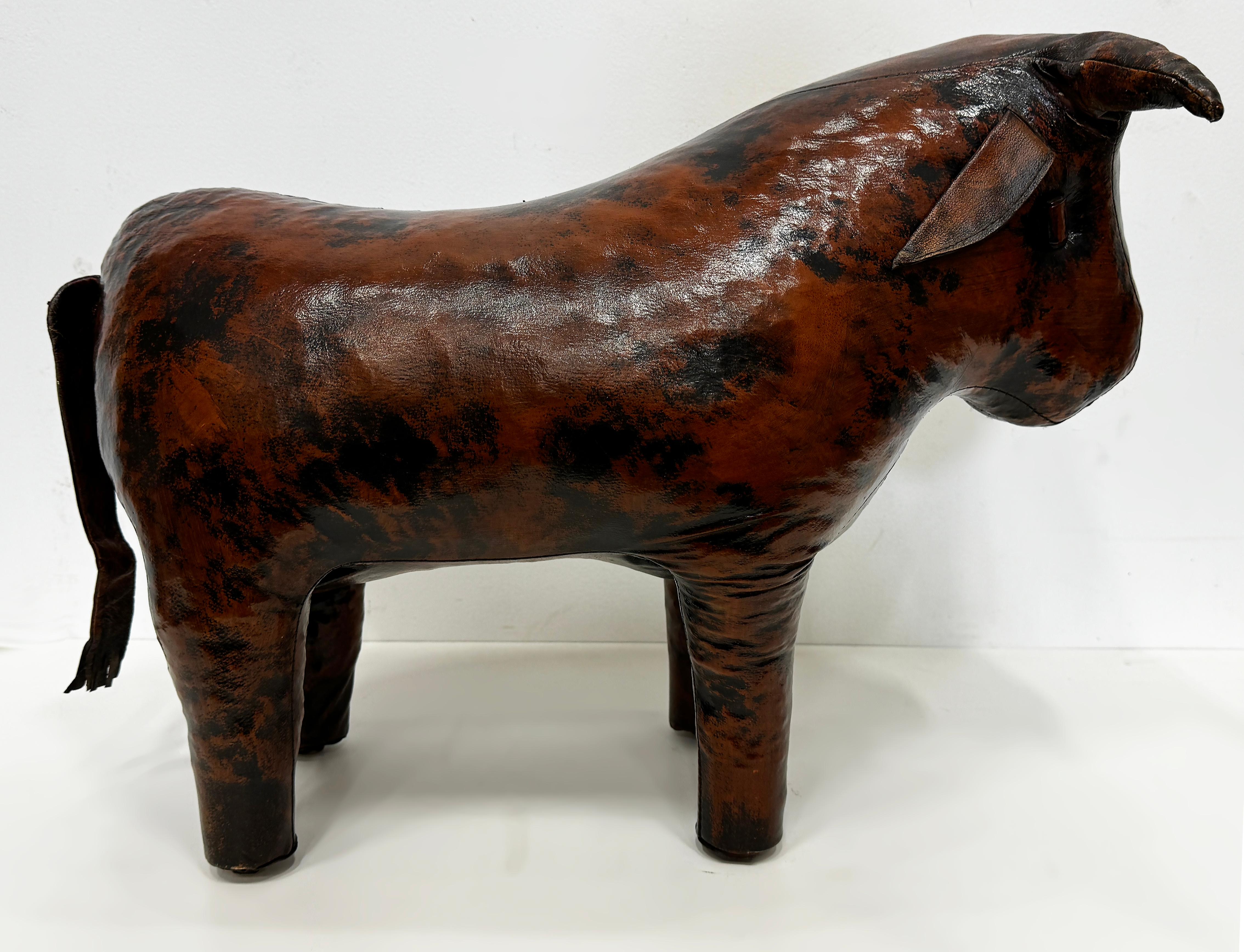  Mid-century Dimitri Omersa for Valenti Home Bull Ottoman For Sale 2