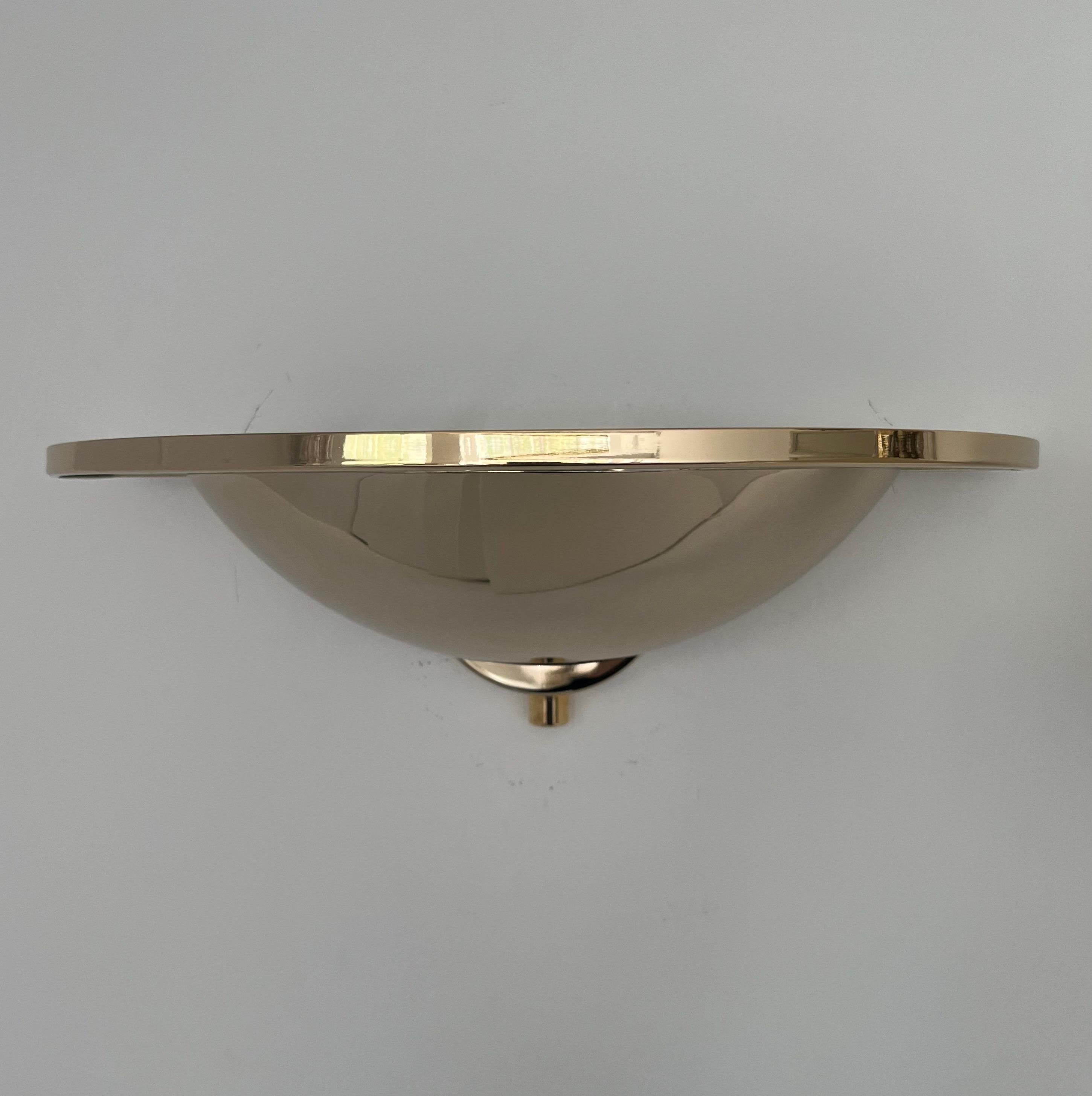 Postmodern Dimmable Gold Pair of Wall Sconces by Estiluz, Barcelona, 1980s In Excellent Condition For Sale In Badajoz, Badajoz
