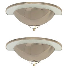 Vintage Postmodern Dimmable Gold Pair of Wall Sconces by Estiluz, Barcelona, 1980s