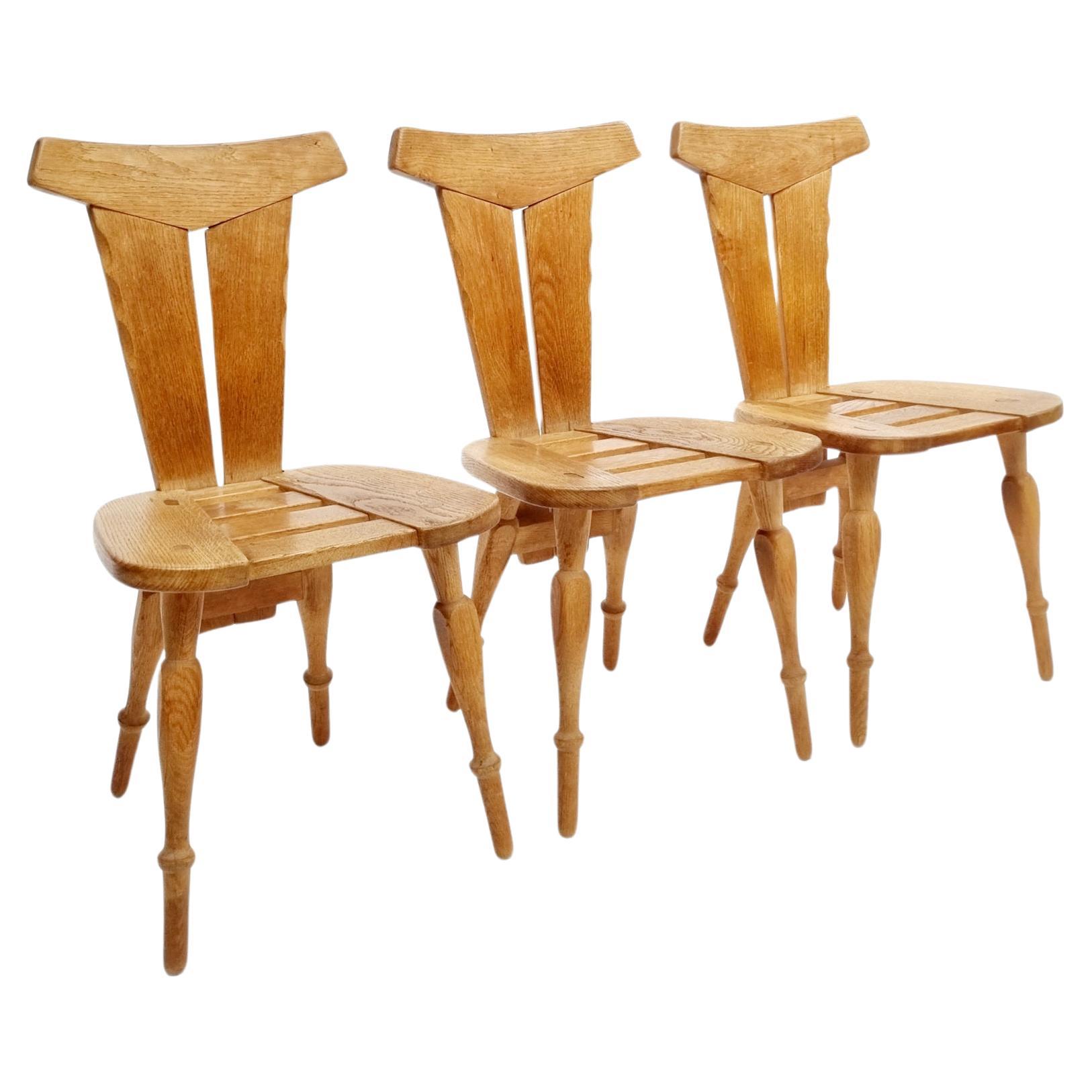 Available individually, these mid-century brutalist dining chairs from Austria are perfect for adding a touch of character to various interior styles. Their distinctive design makes them a versatile and decorative addition to contemporary spaces.