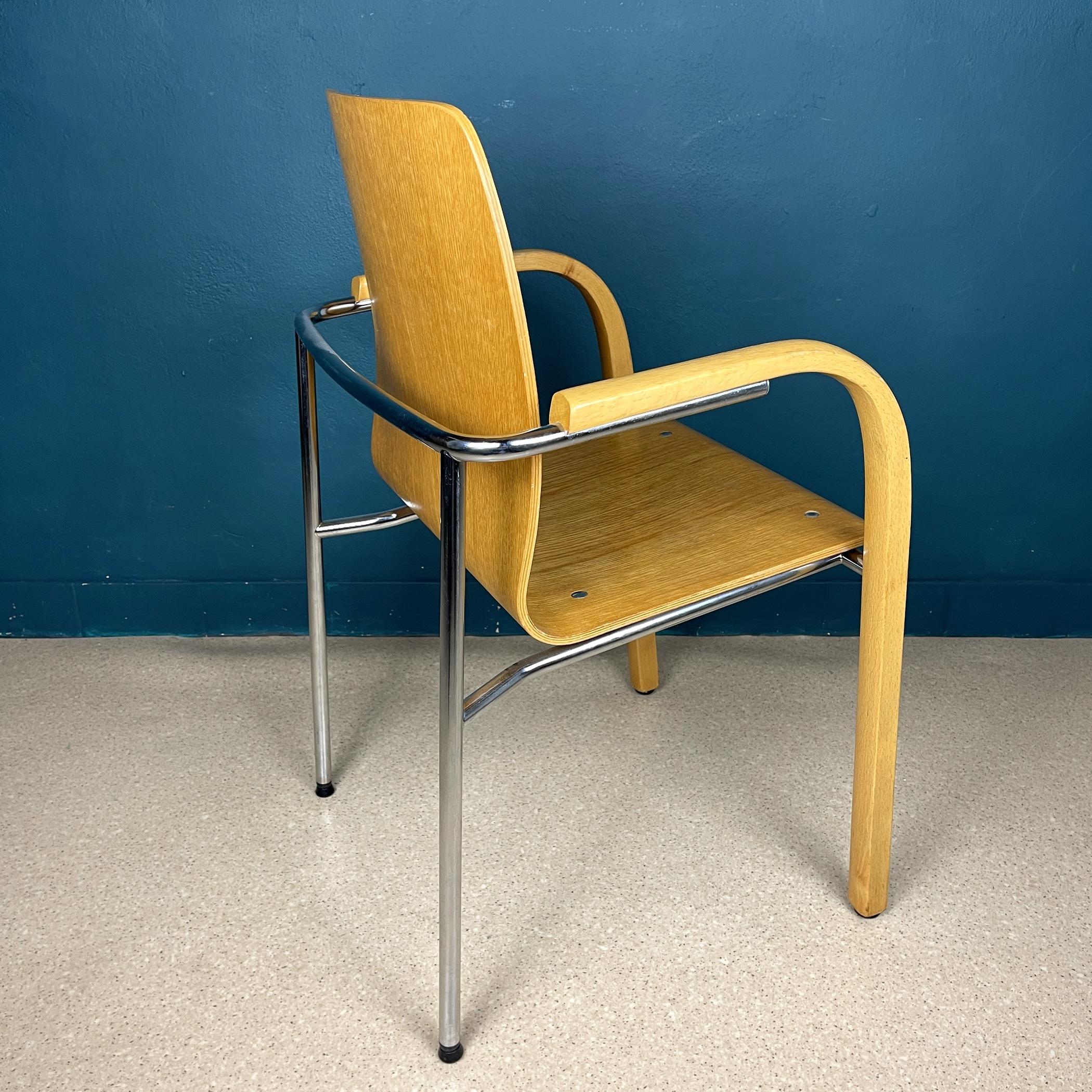 Metal Mid-Century Dining Chair by Stol Kamnik from Yugoslavia, 1980s For Sale