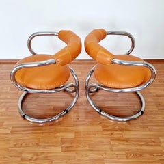 Mid Century Dining Chair Designed by Rudi Bonzanini for Tecnosalotto Italy 70s