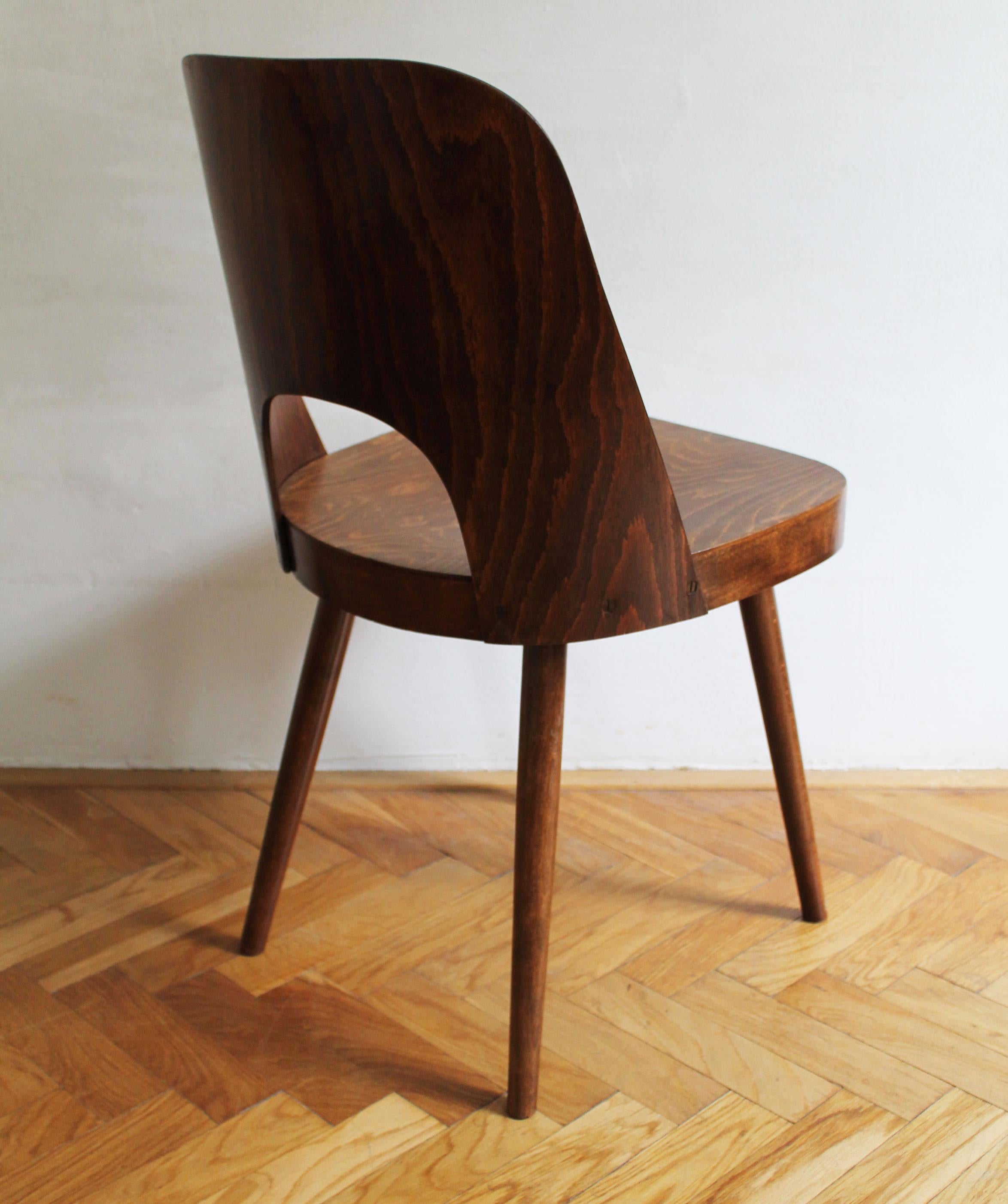 Mid-20th Century Mid Century Dining Chair No.515 by Oswald Haerdtl for TON Company For Sale