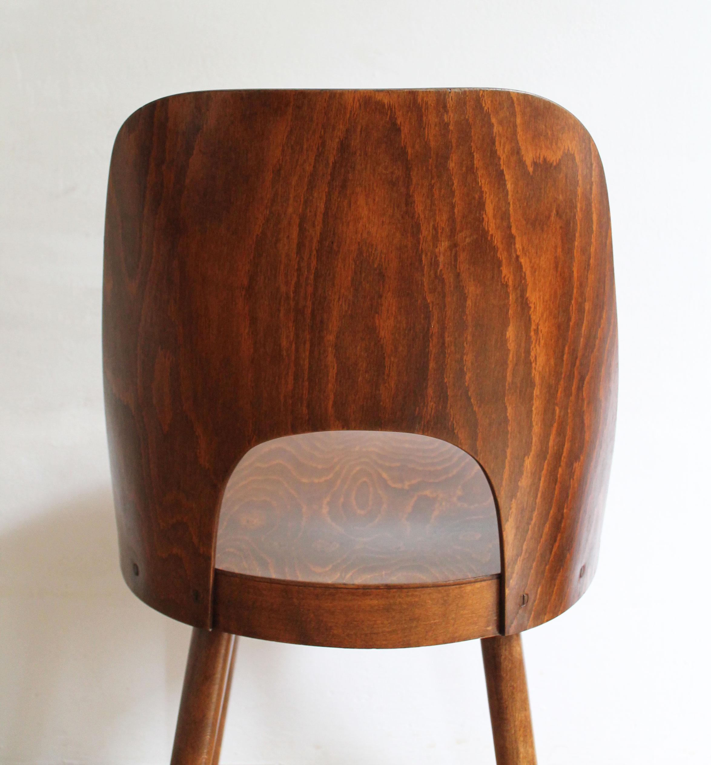 Beech Mid Century Dining Chair No.515 by Oswald Haerdtl for TON Company For Sale
