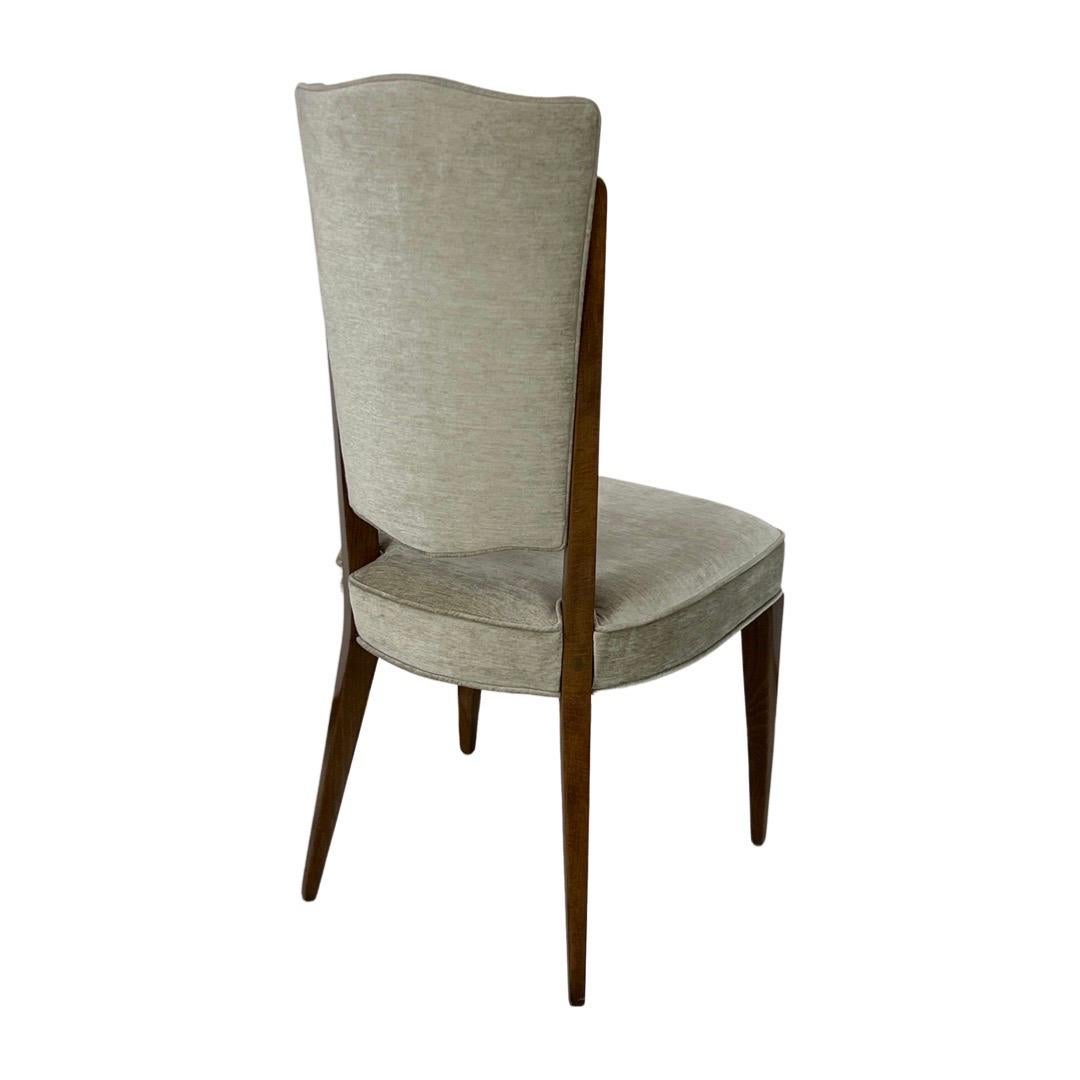French Mid-Century Dining Chair Set '8 Chairs' For Sale