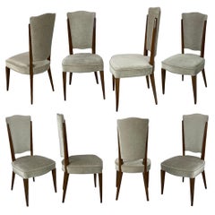 Set di sedie da pranzo di metà secolo con 8 sedie