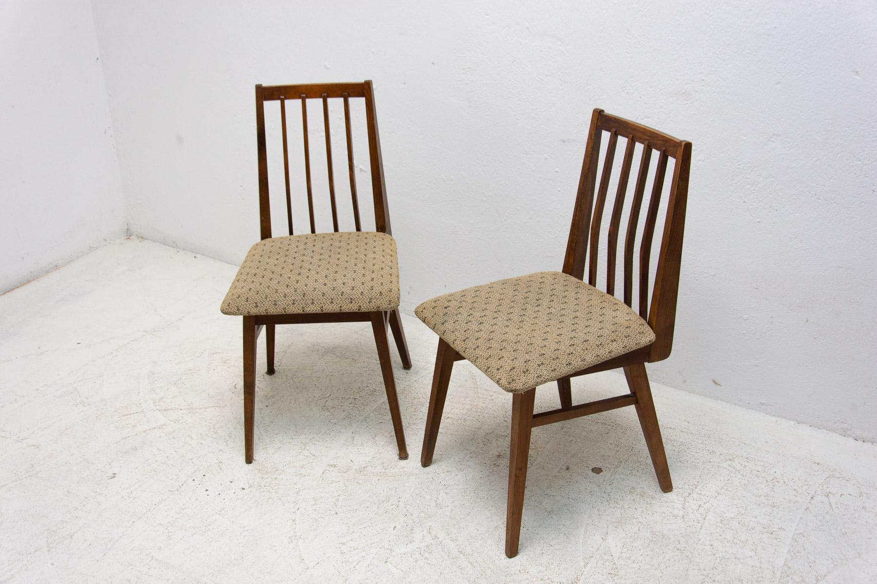 Czech Mid century Dining Chairs, 1960s, Set of 2 For Sale