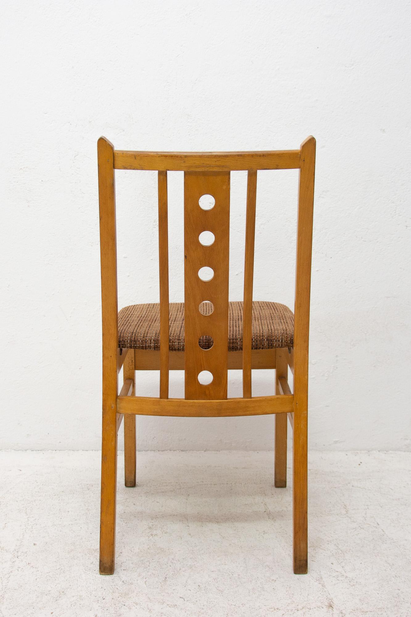 Czech Midcentury Dining Chairs, 1960s, Set of 4 For Sale
