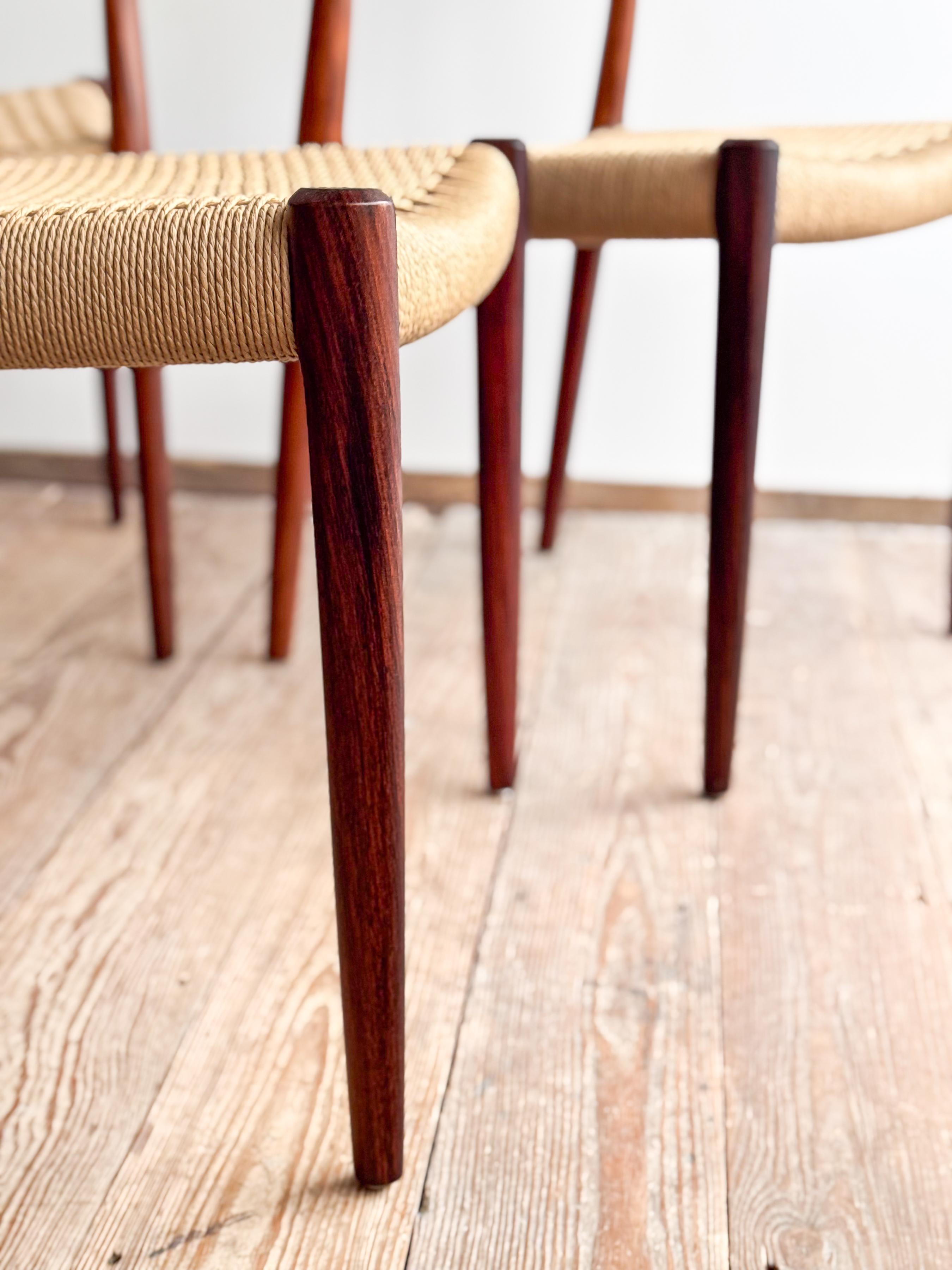 Mid-Century Dining Chairs #77 by Niels O. Møller for J. L. Moller, Set of 6 For Sale 3