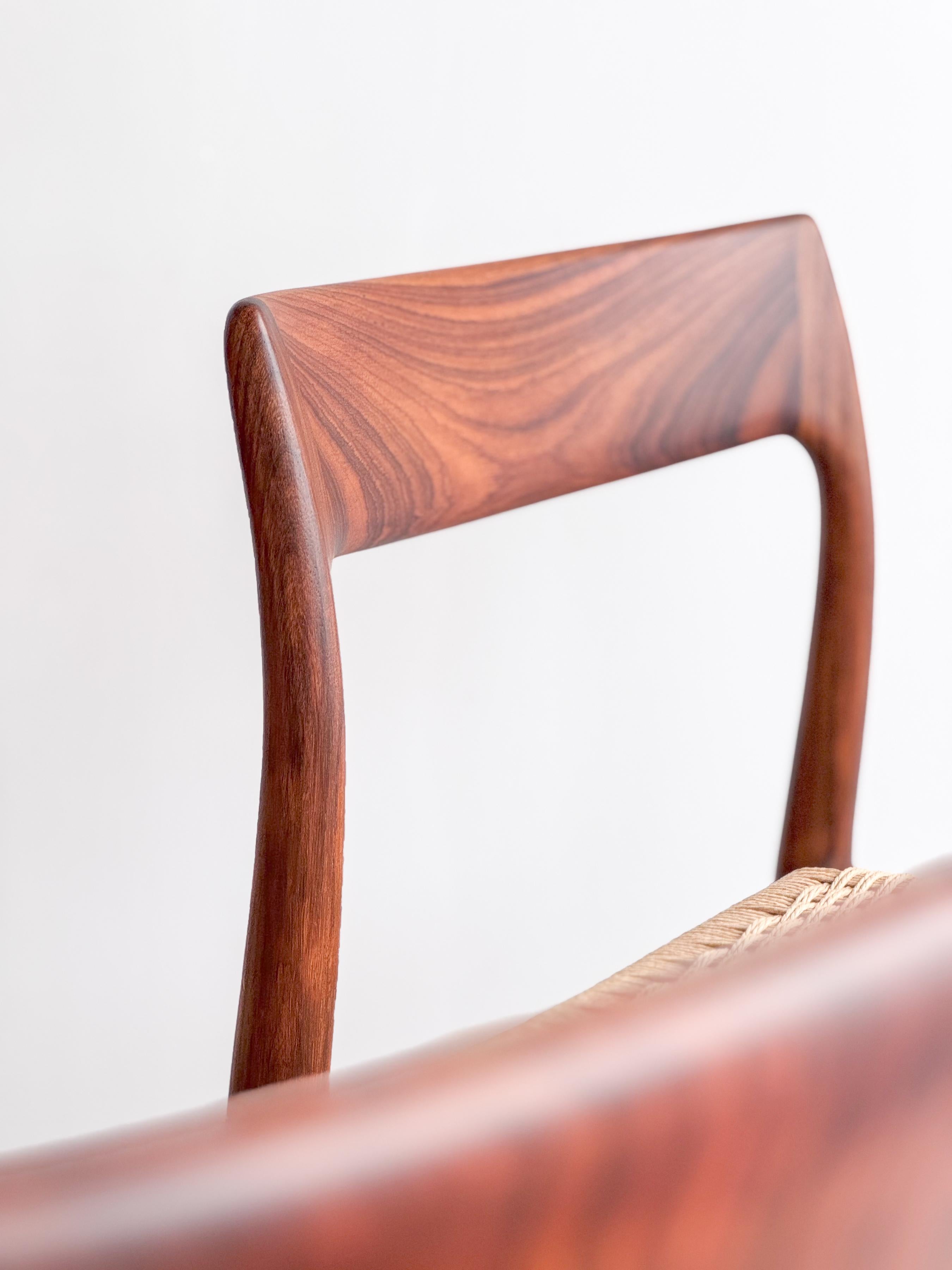 Mid-Century Dining Chairs #77 by Niels O. Møller for J. L. Moller, Set of 6 In Good Condition For Sale In München, Bavaria