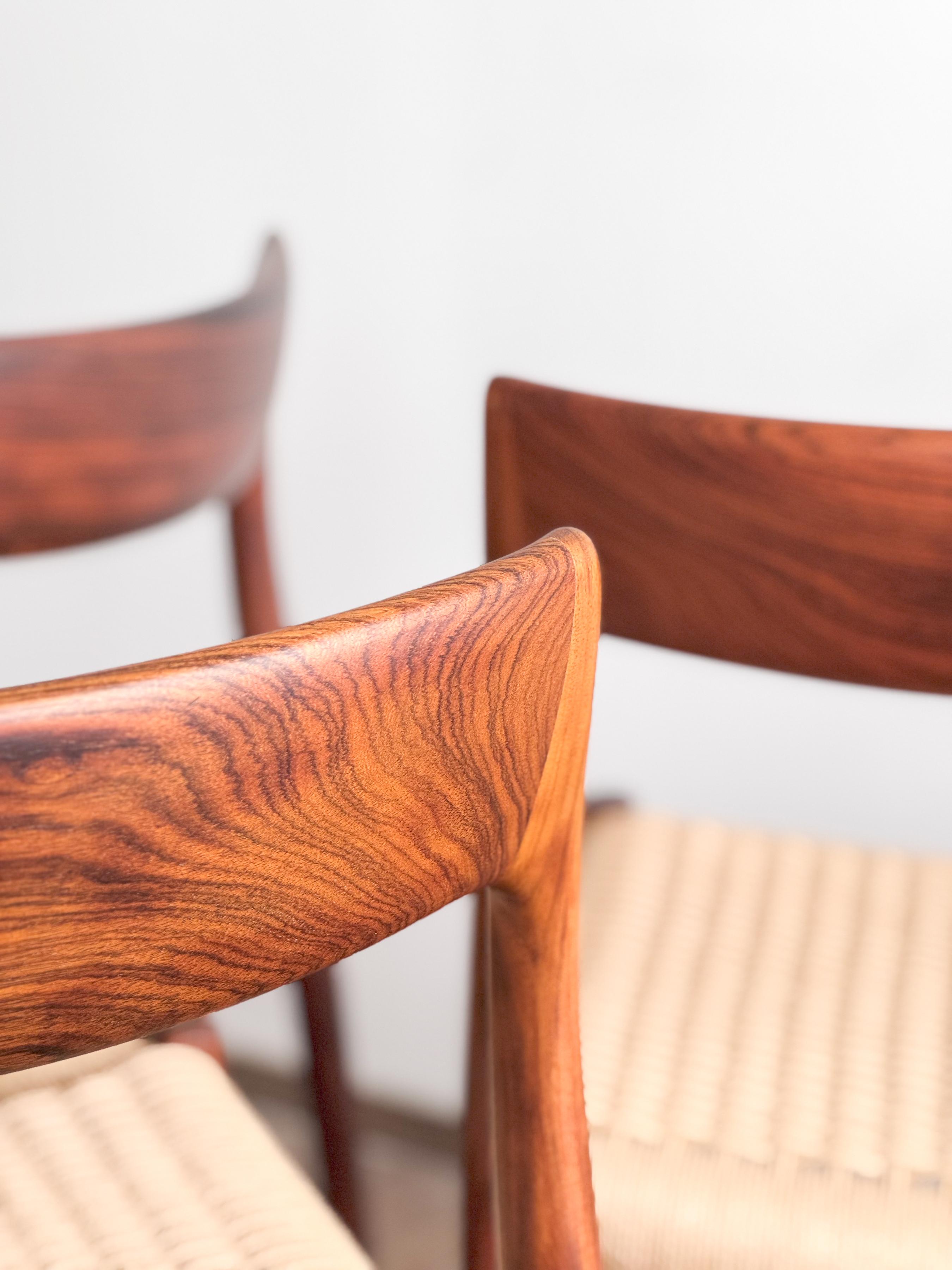 Mid-20th Century Mid-Century Dining Chairs #77 by Niels O. Møller for J. L. Moller, Set of 6 For Sale