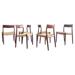 Mid-Century Dining Chairs #77 by Niels O. Møller for J. L. Moller, Set of 6