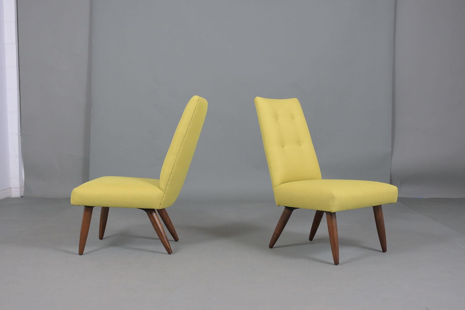 Set of Four Danish Modern Upholstered Dining Chairs For Sale 4