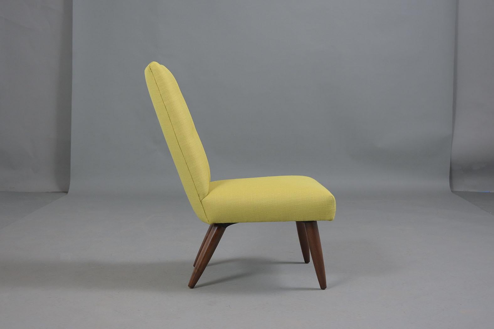 Set of Four Danish Modern Upholstered Dining Chairs For Sale 5