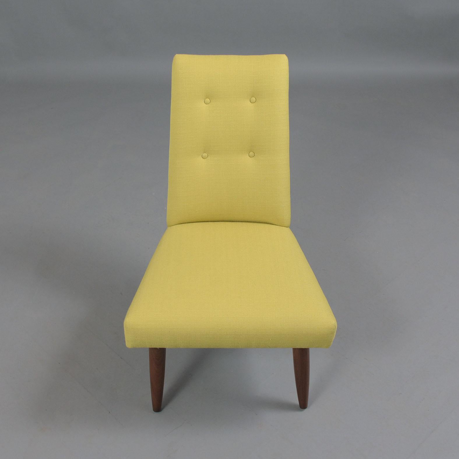 Set of Four Danish Modern Upholstered Dining Chairs In Good Condition For Sale In Los Angeles, CA