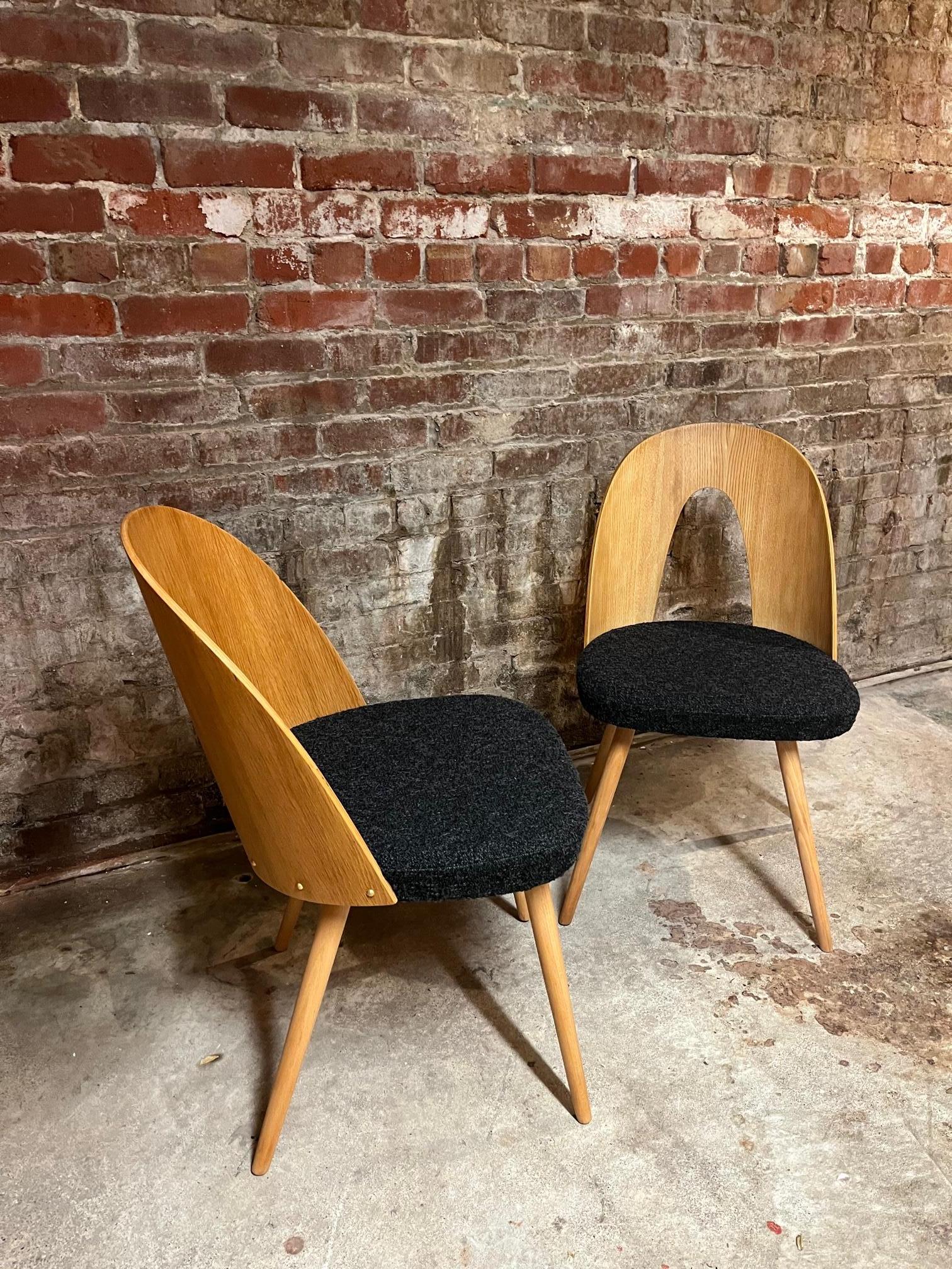 Czech Mid-Century Dining Chairs by A. Suman, Set of 8 For Sale