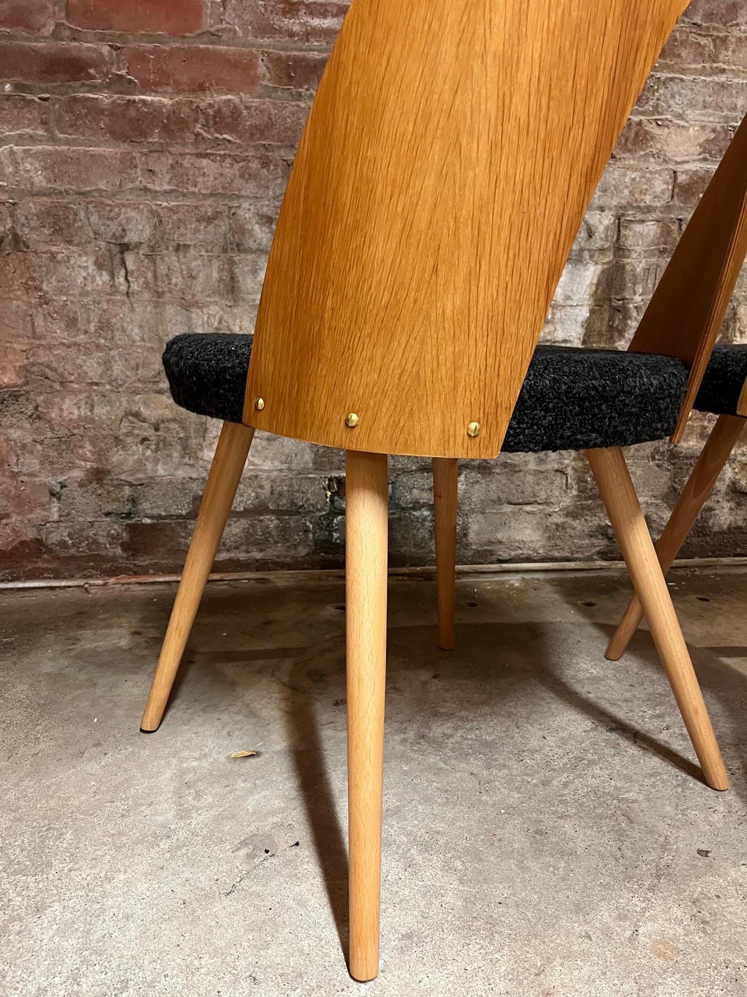 Upholstery Mid-Century Dining Chairs by A. Suman, Set of 8 For Sale