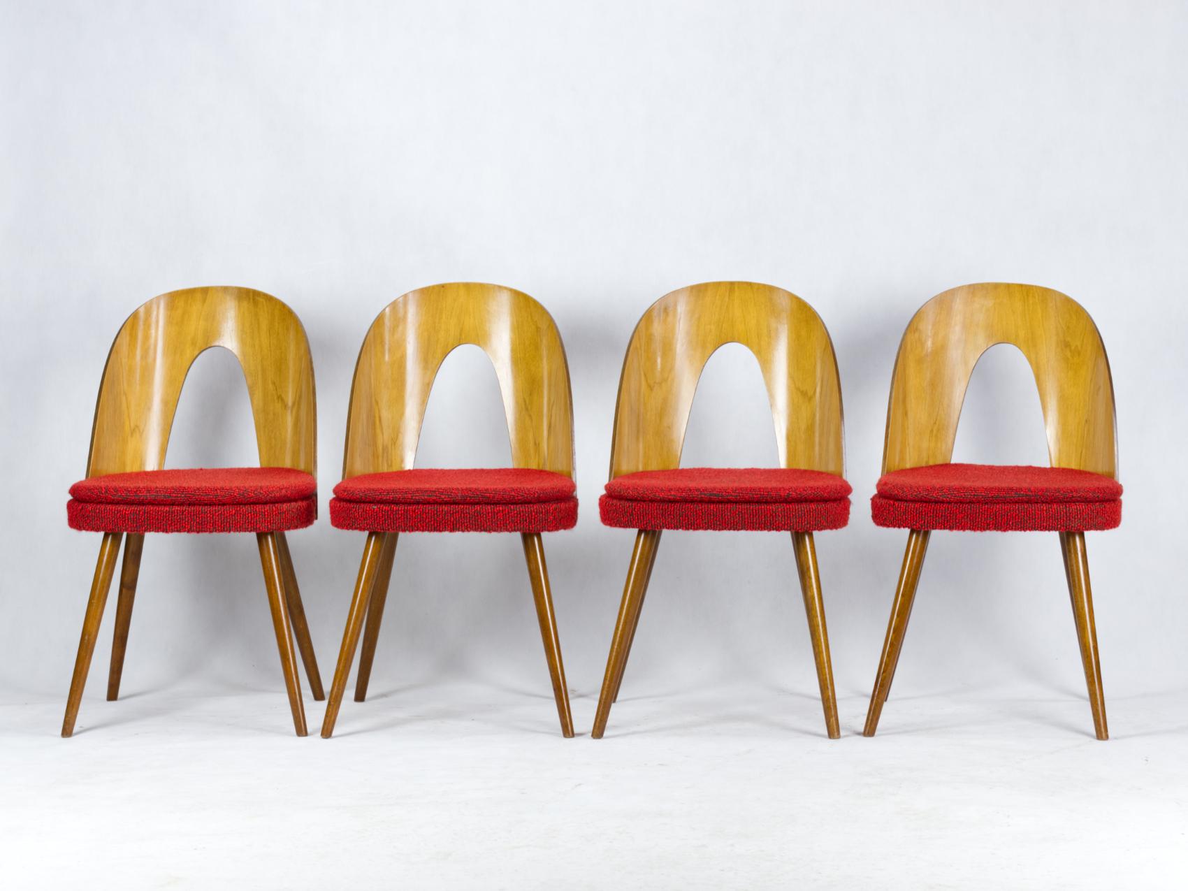 These chairs were designed by Antonin Šuman and were manufactured by the Tatra Nabytok Company, in the 1960s, in Czechoslovakia. Chairs in good vintage condition.