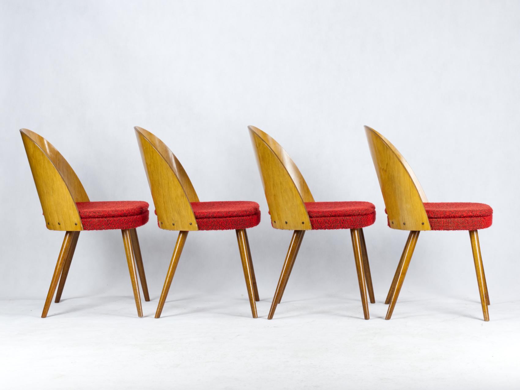 Mid-Century Modern Chaises de salle à manger du milieu du siècle par Antonín Šuman pour Tatra Nabytok Np, 1960s en vente