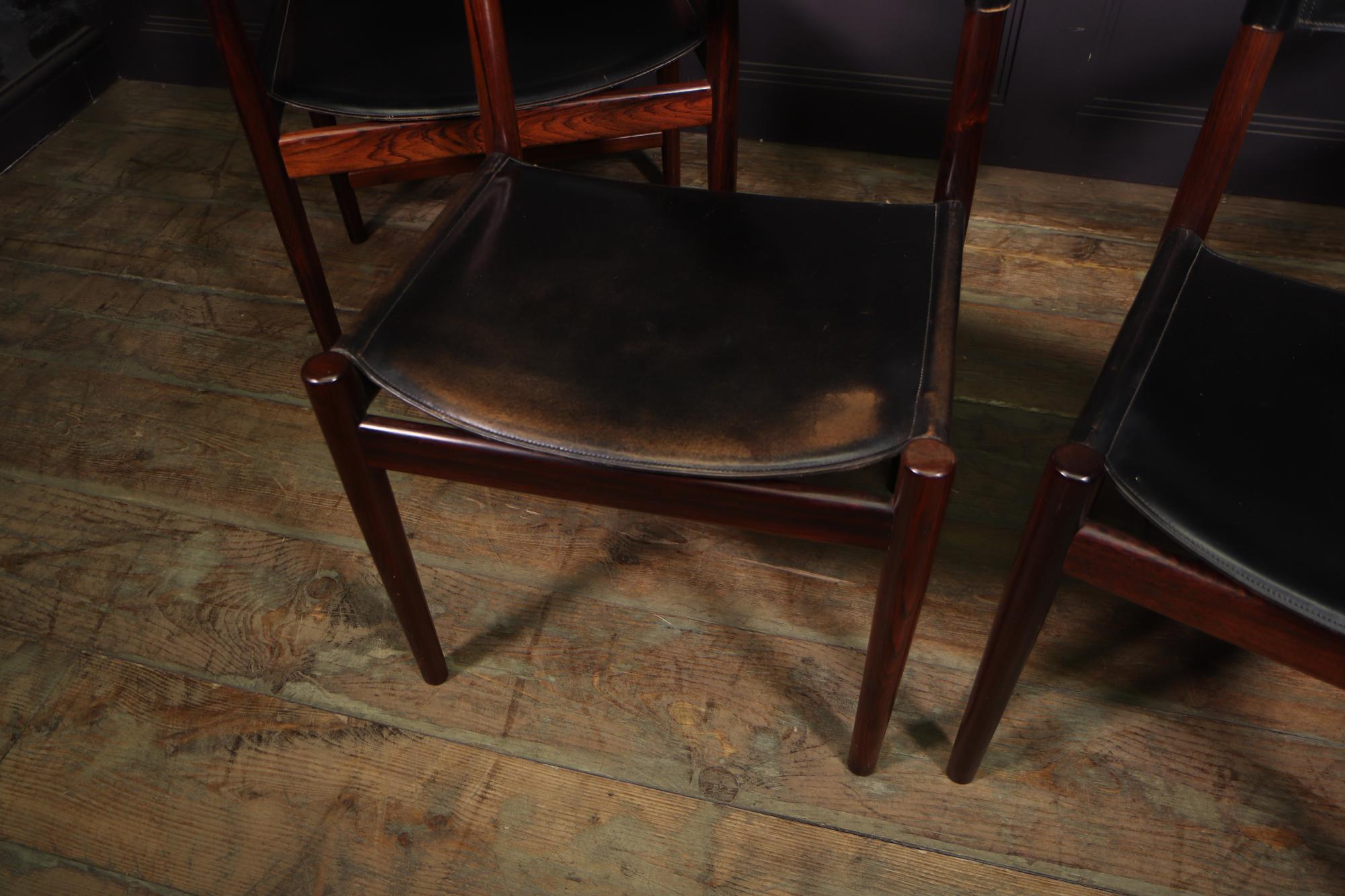 Rosewood Mid-Century Dining Chairs by Arne Vodder, c1950 For Sale