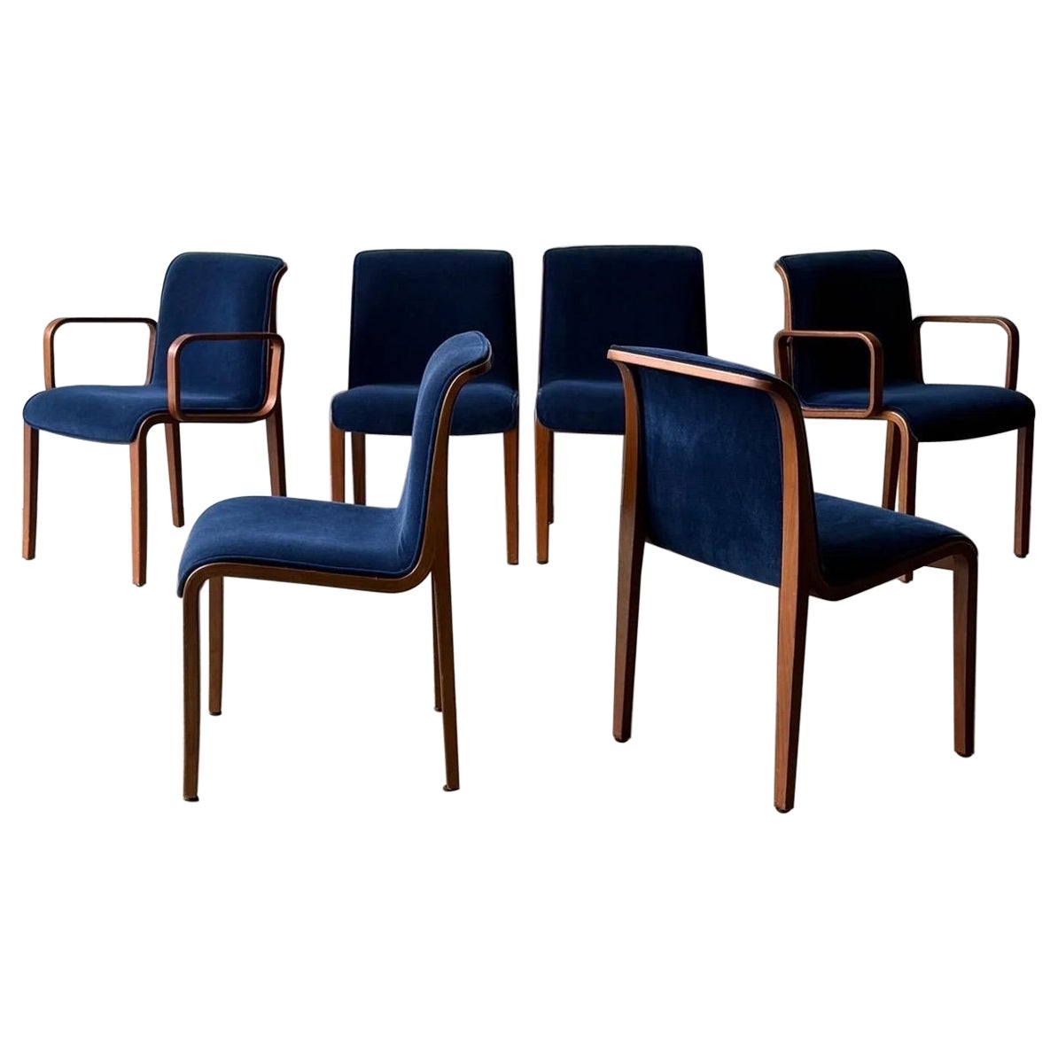 Mid-Century Esszimmerstühle von Bill Stephens für Knoll - Sechser-Set im Angebot