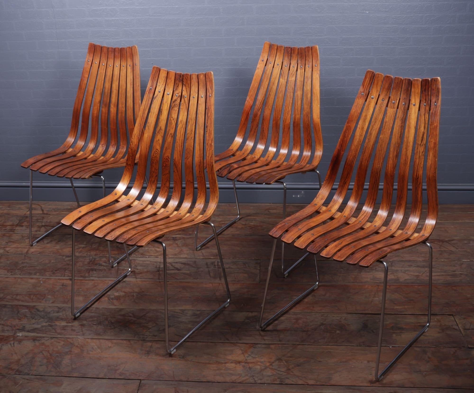 Mid Century Dining Chairs by Hans Brattrud for Hove Mobler, Set of 4 2