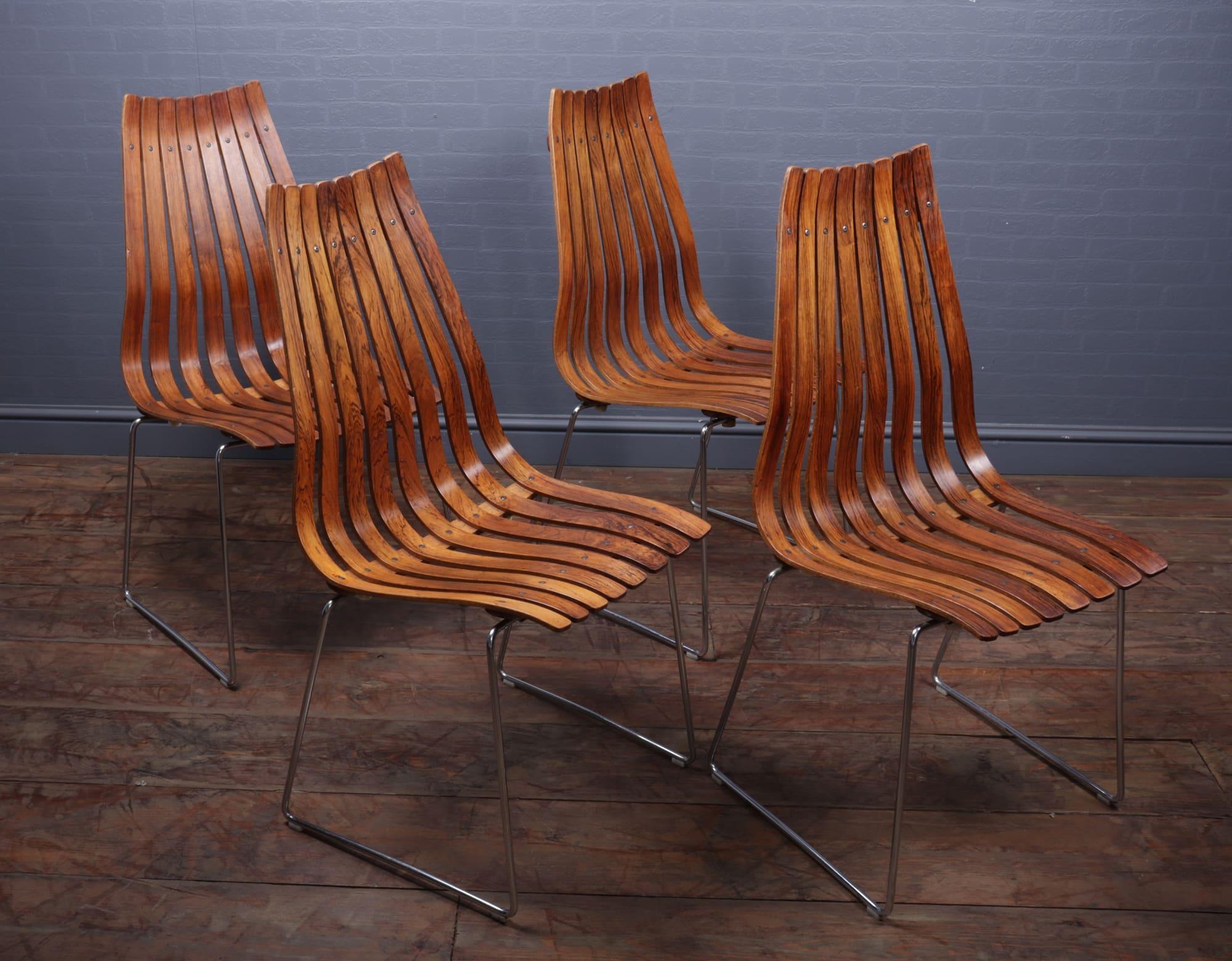 Mid Century Dining Chairs by Hans Brattrud for Hove Mobler, Set of 4 6
