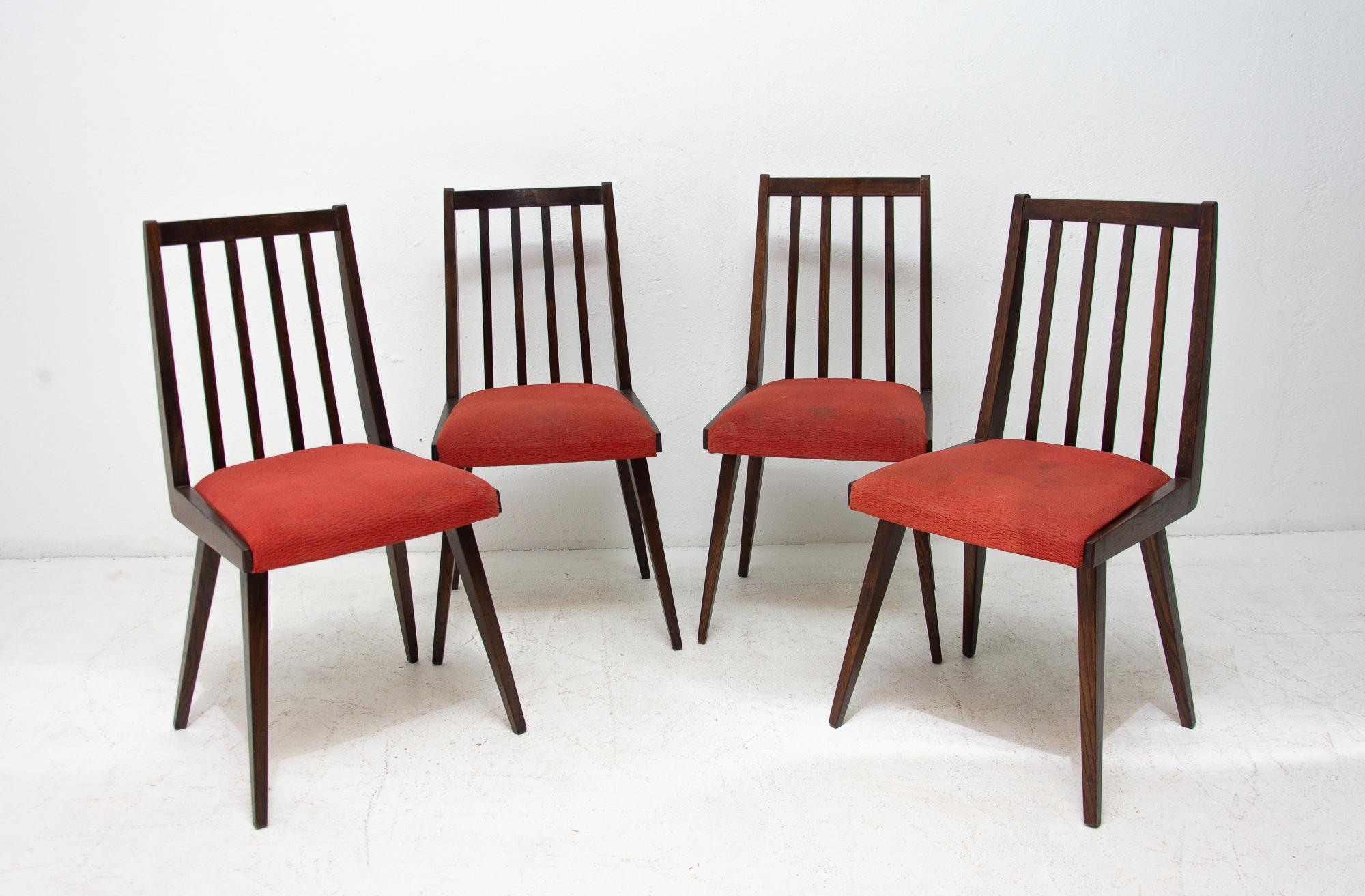 20th Century Midcentury Dining Chairs by Jiří Jiroutek for Interiér Praha, 1960s For Sale