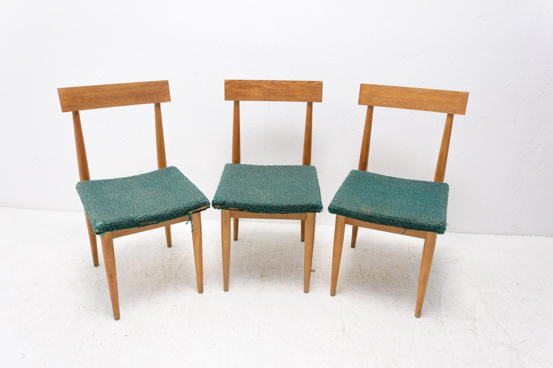 Mid-Century Modern Mid Century Dining Chairs by Jitona, Czechoslovakia, 1970's, Set of 3 For Sale