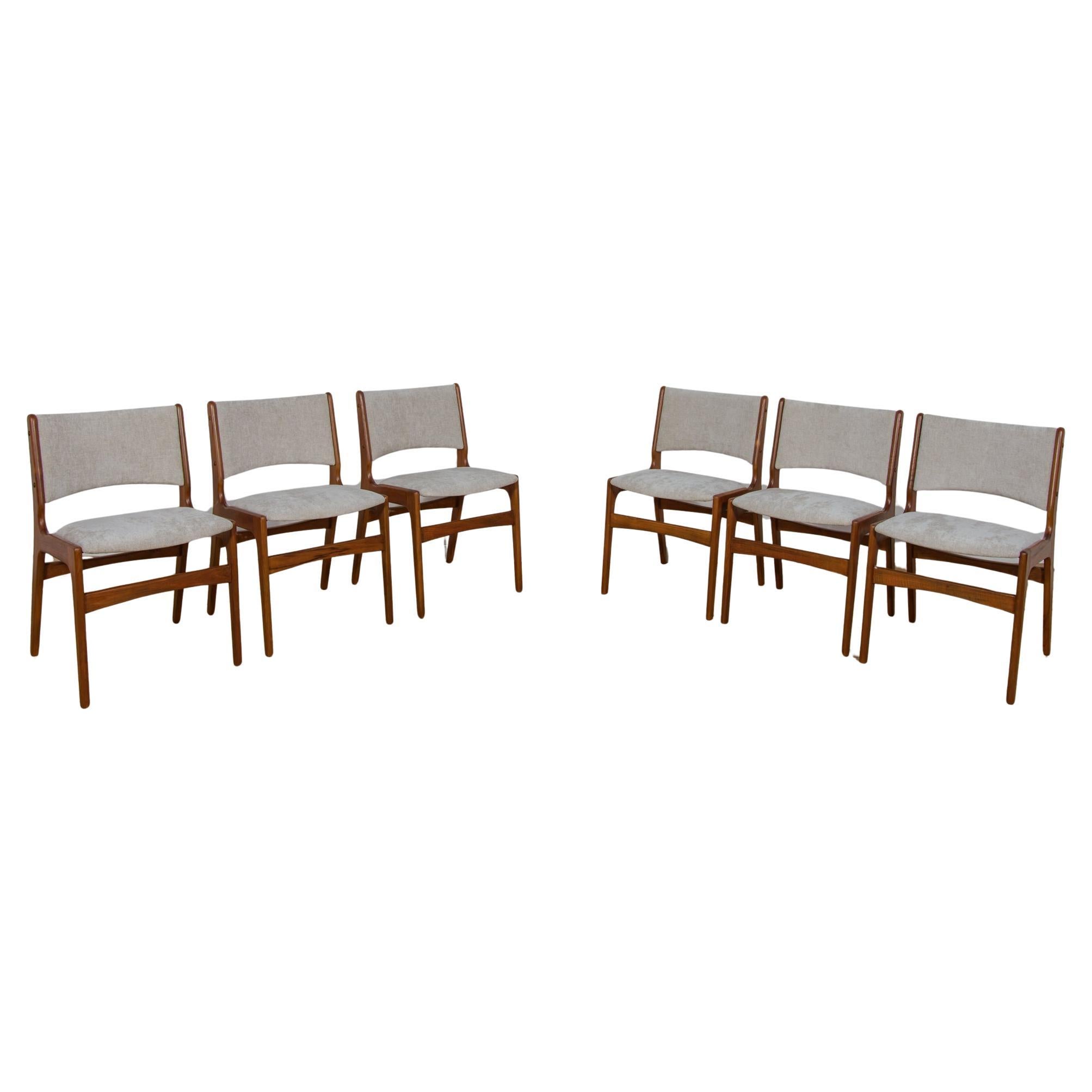Sedie da pranzo di metà secolo di Johannes Andersen, anni '60, Danimarca, Set di 6 in vendita
