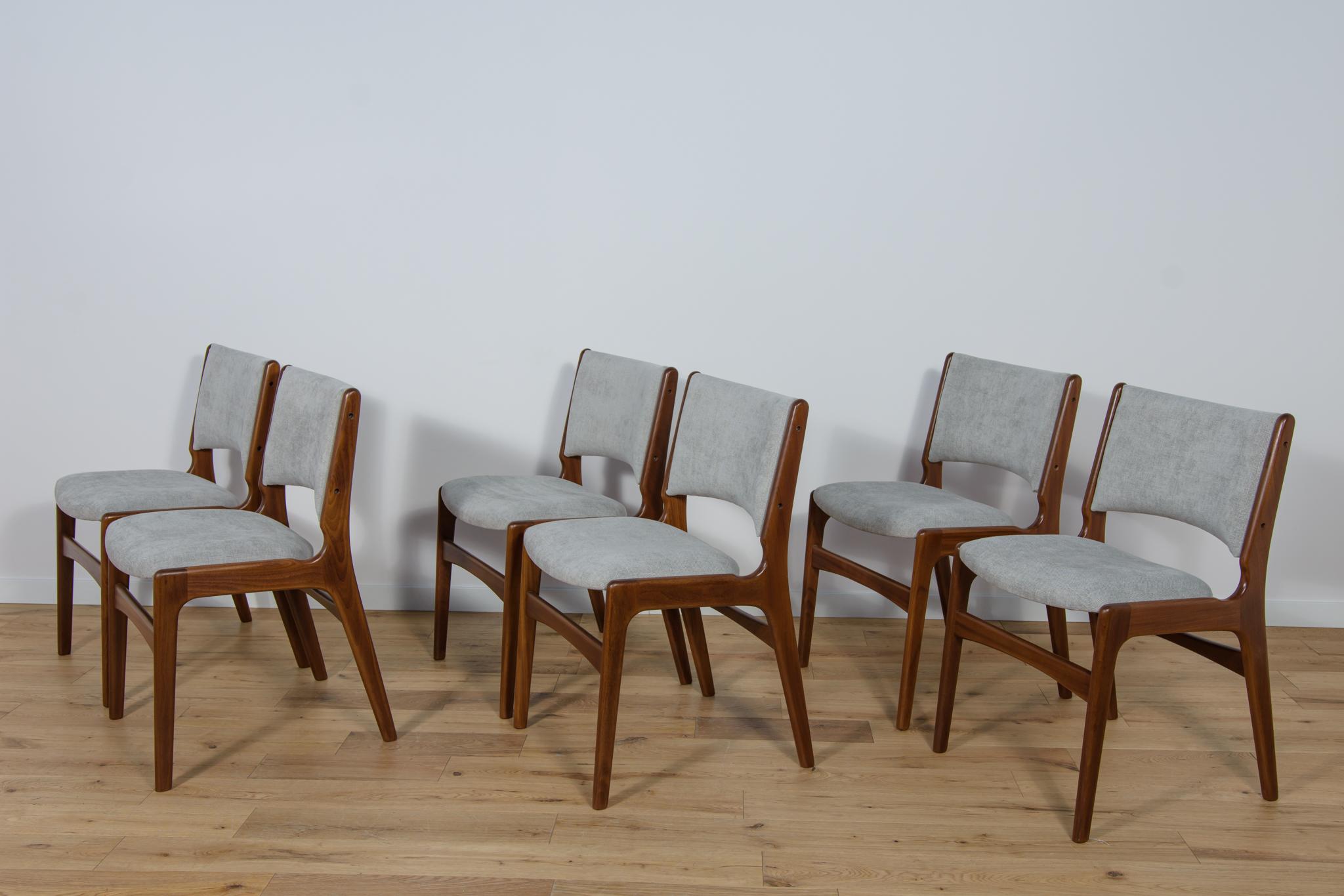 Danish Mid Century Dining Chairs by Johannes Andersen, 1960s, Set of 6 For Sale