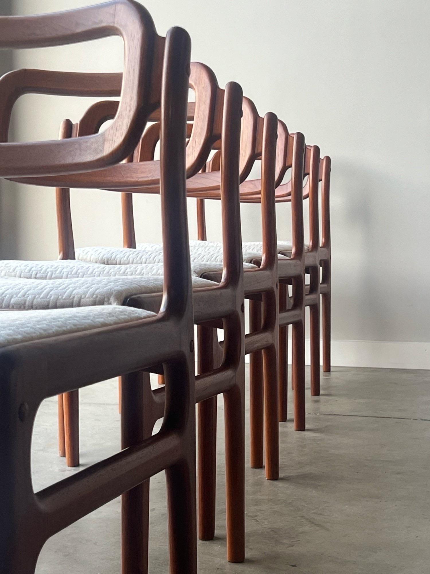Fabric Mid-Century Dining Chairs by Johannes Andersen for Uldum Møbelfabrik