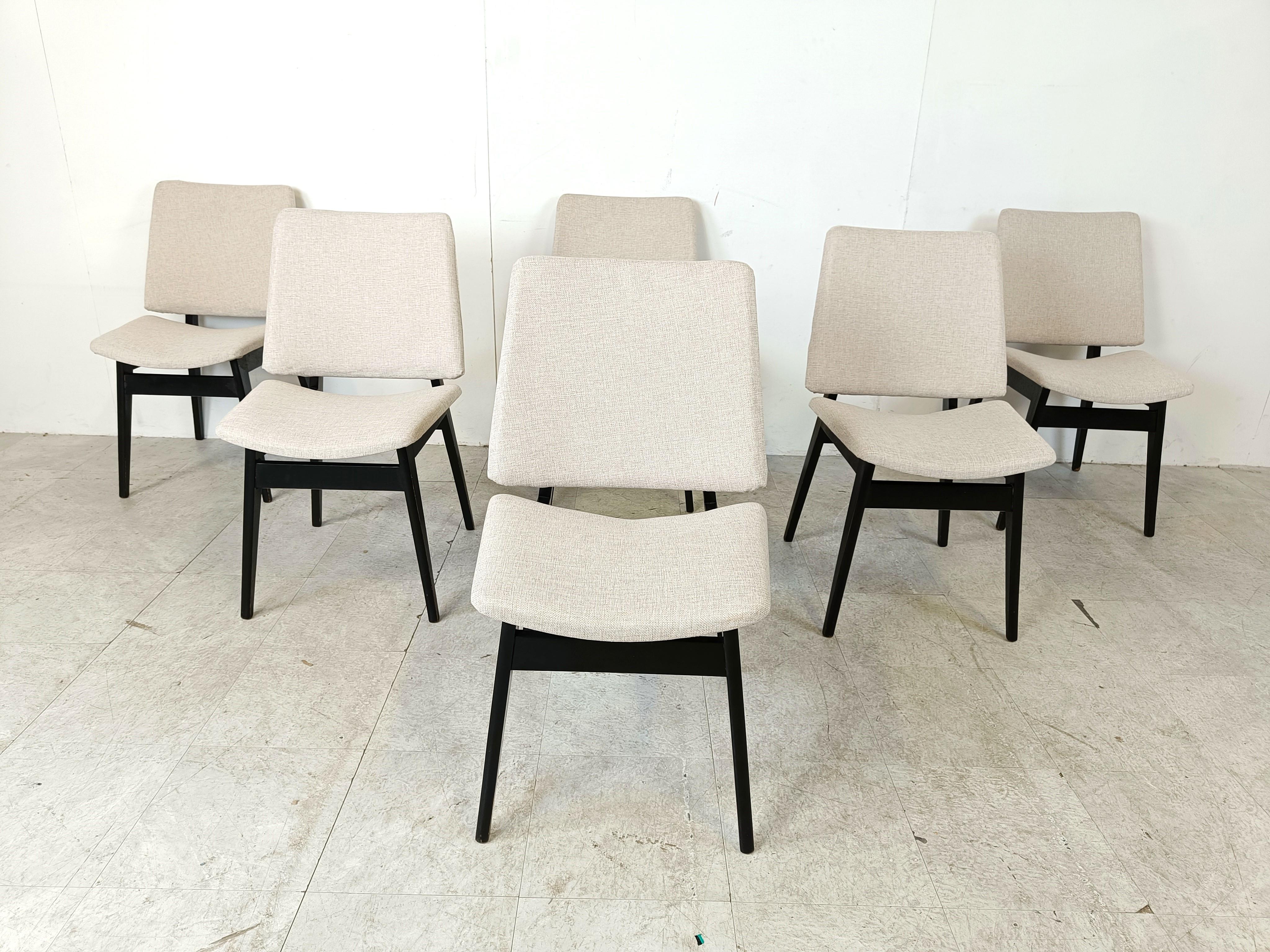 Mid-Century Modern Chaises de salle à manger du milieu du siècle par Jos De Mey, années 1950 en vente