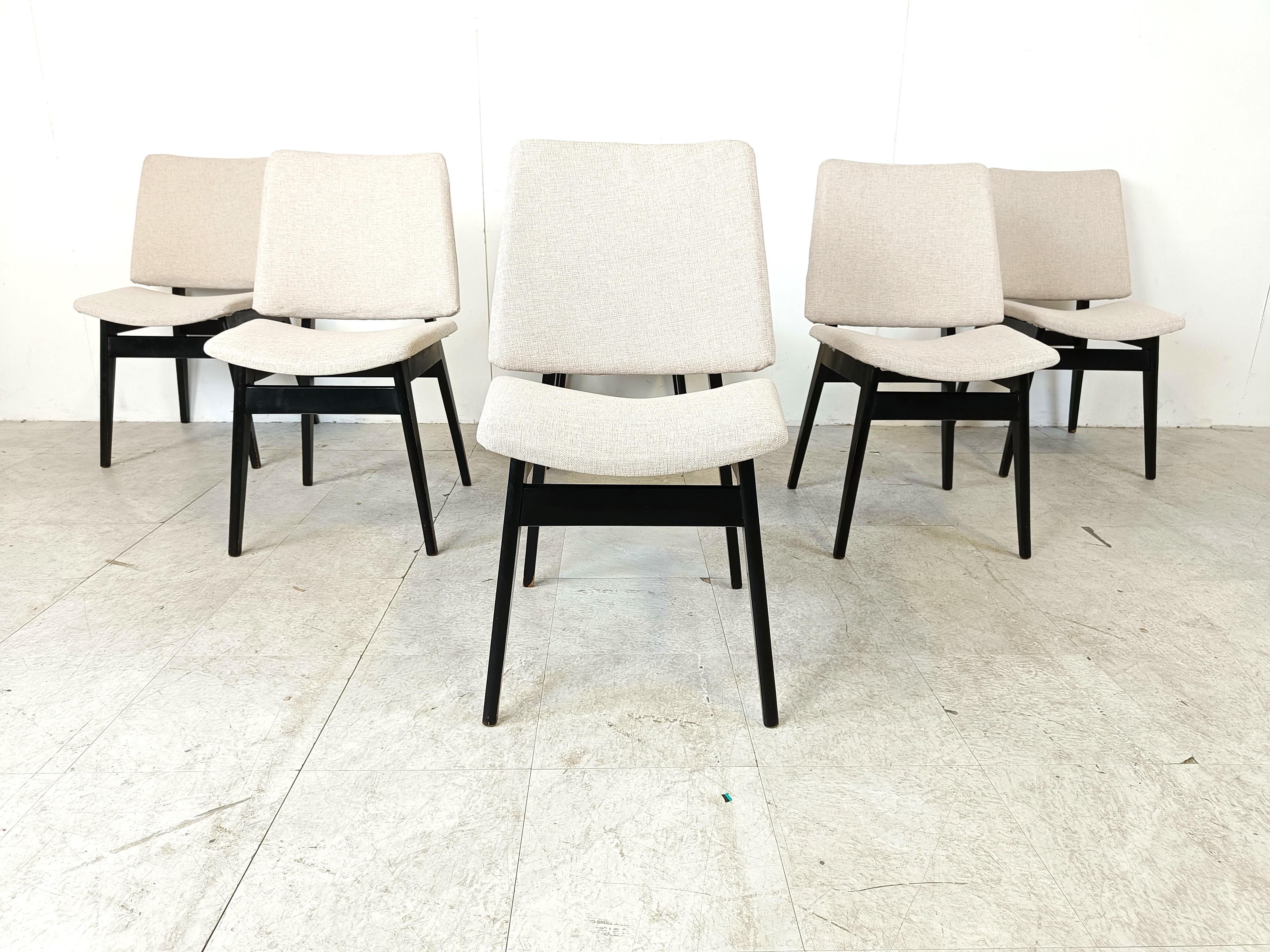 Belgian Mid century dining chairs by Jos De Mey, 1950s For Sale