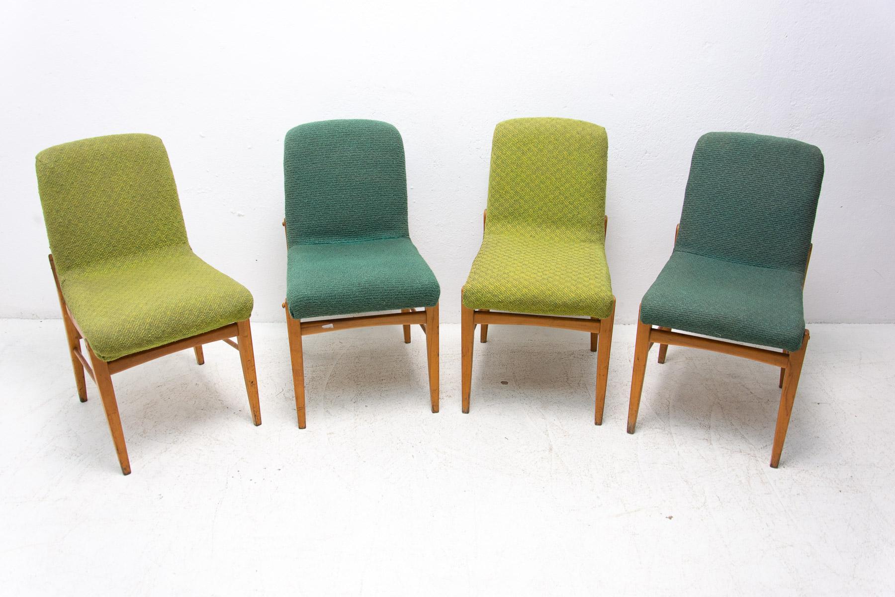 Mid-Century Modern Mid Century Dining Chairs by Miroslav Navrátil, 1960s, Set of 4 For Sale