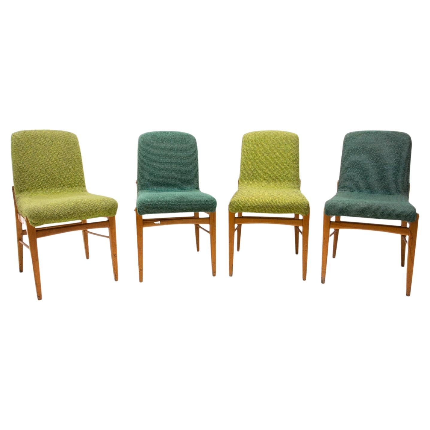 Mid Century Dining Chairs by Miroslav Navrátil, 1960s, Set of 4