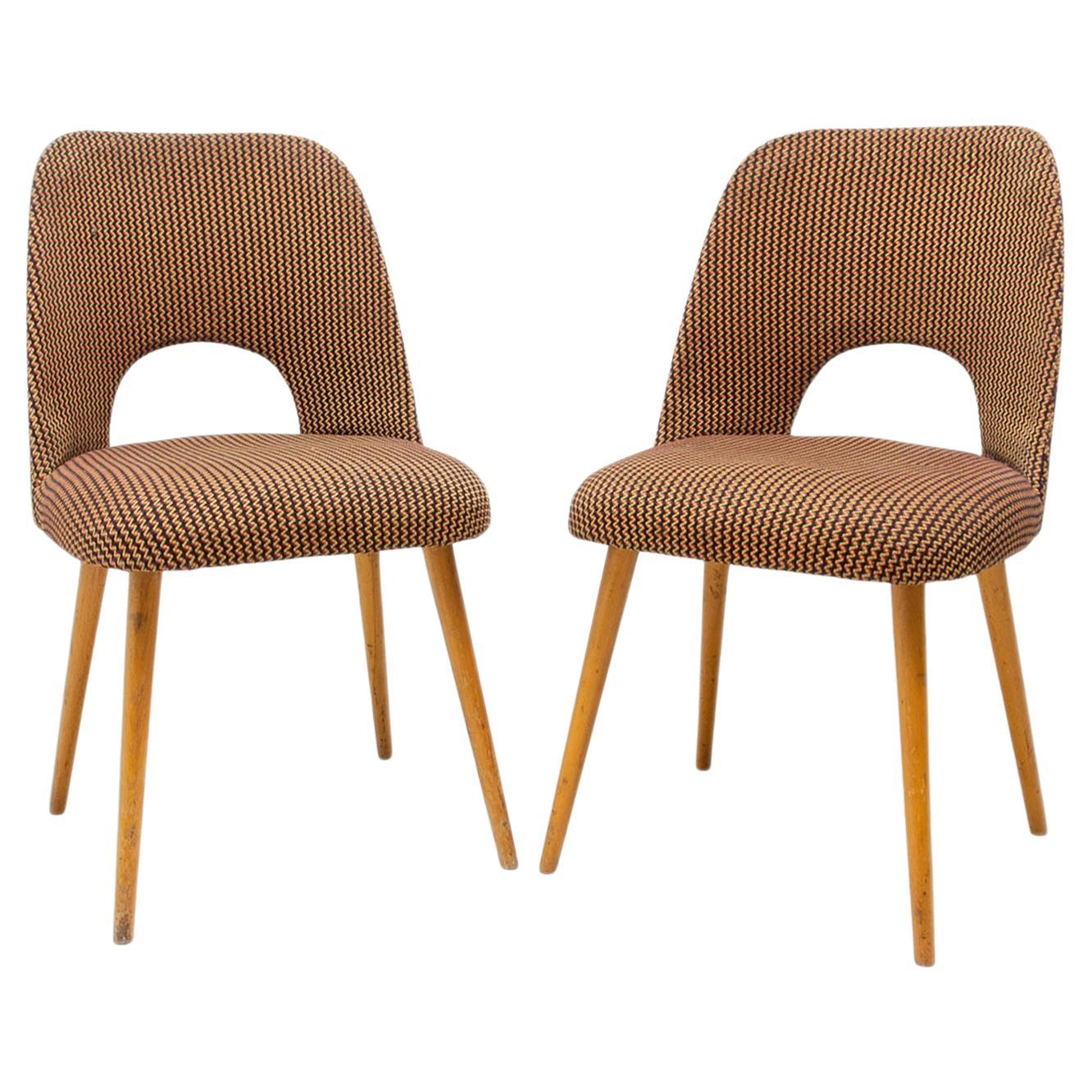  Mid century dining chairs by Radomír Hofman, 1960´s, set of 2