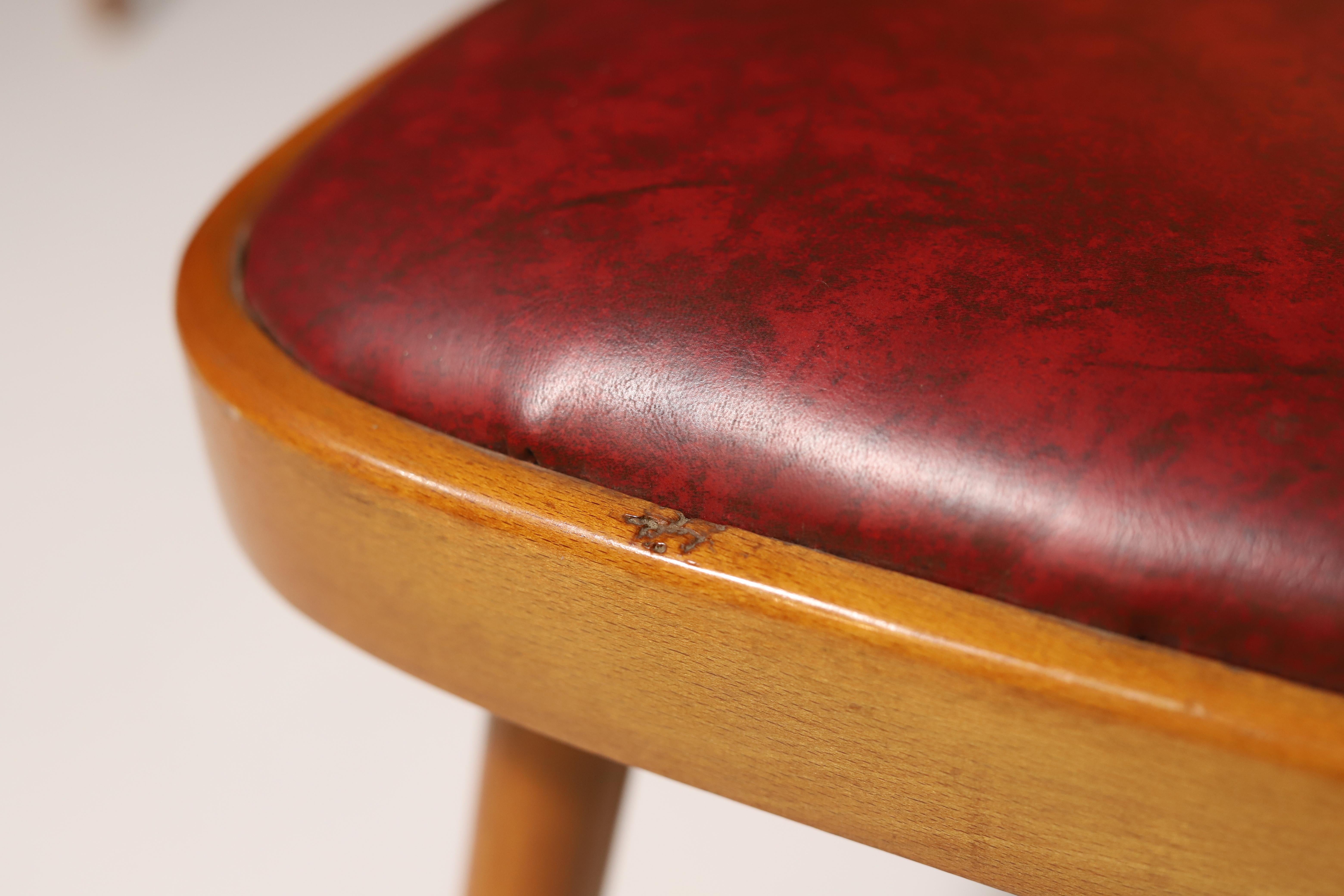 Mid Century dining chairs by Radomír Hofman, 1960´s, set of 4 For Sale 4