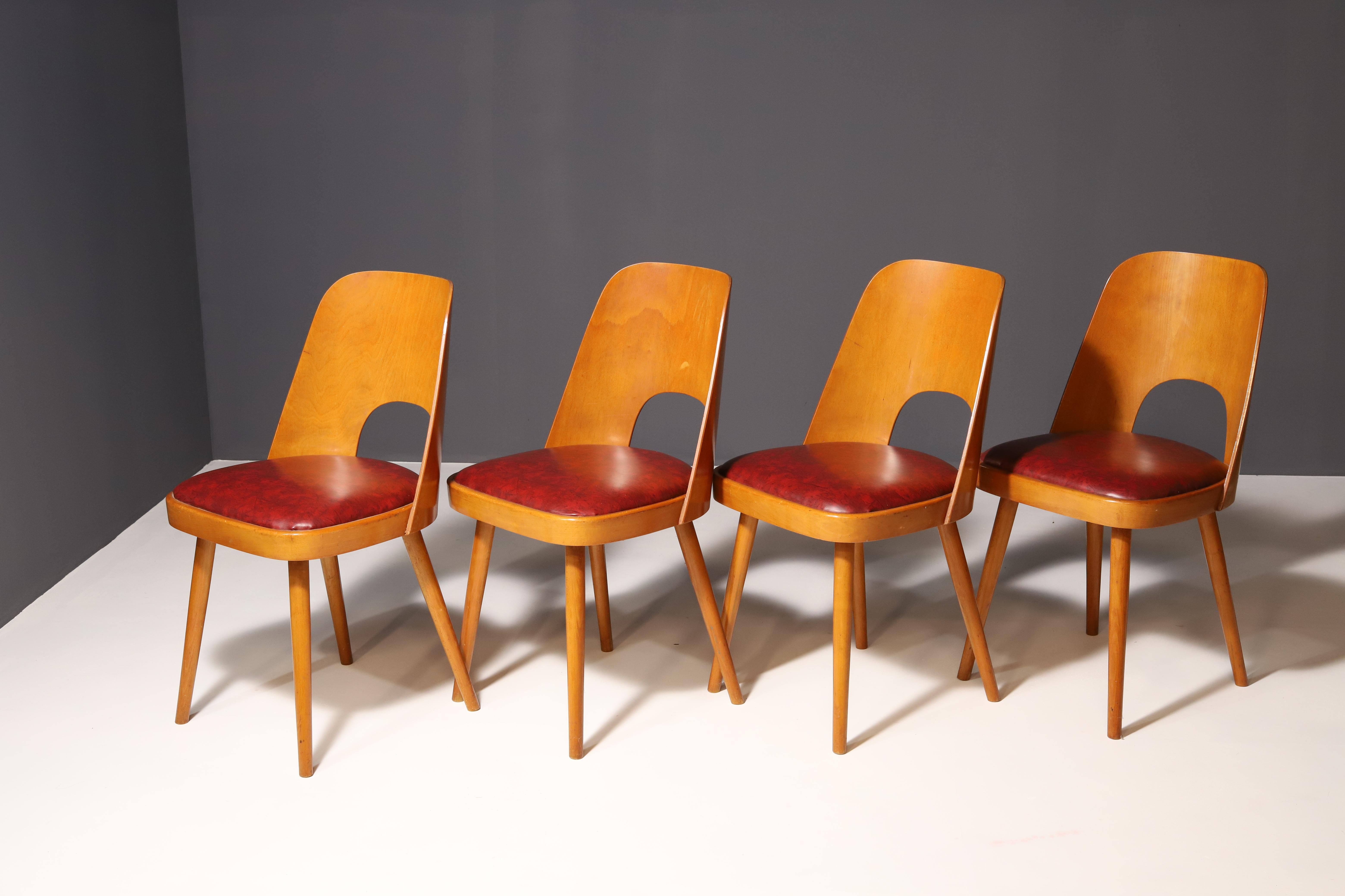 Mid-Century Modern Mid Century dining chairs by Radomír Hofman, 1960´s, set of 4 For Sale