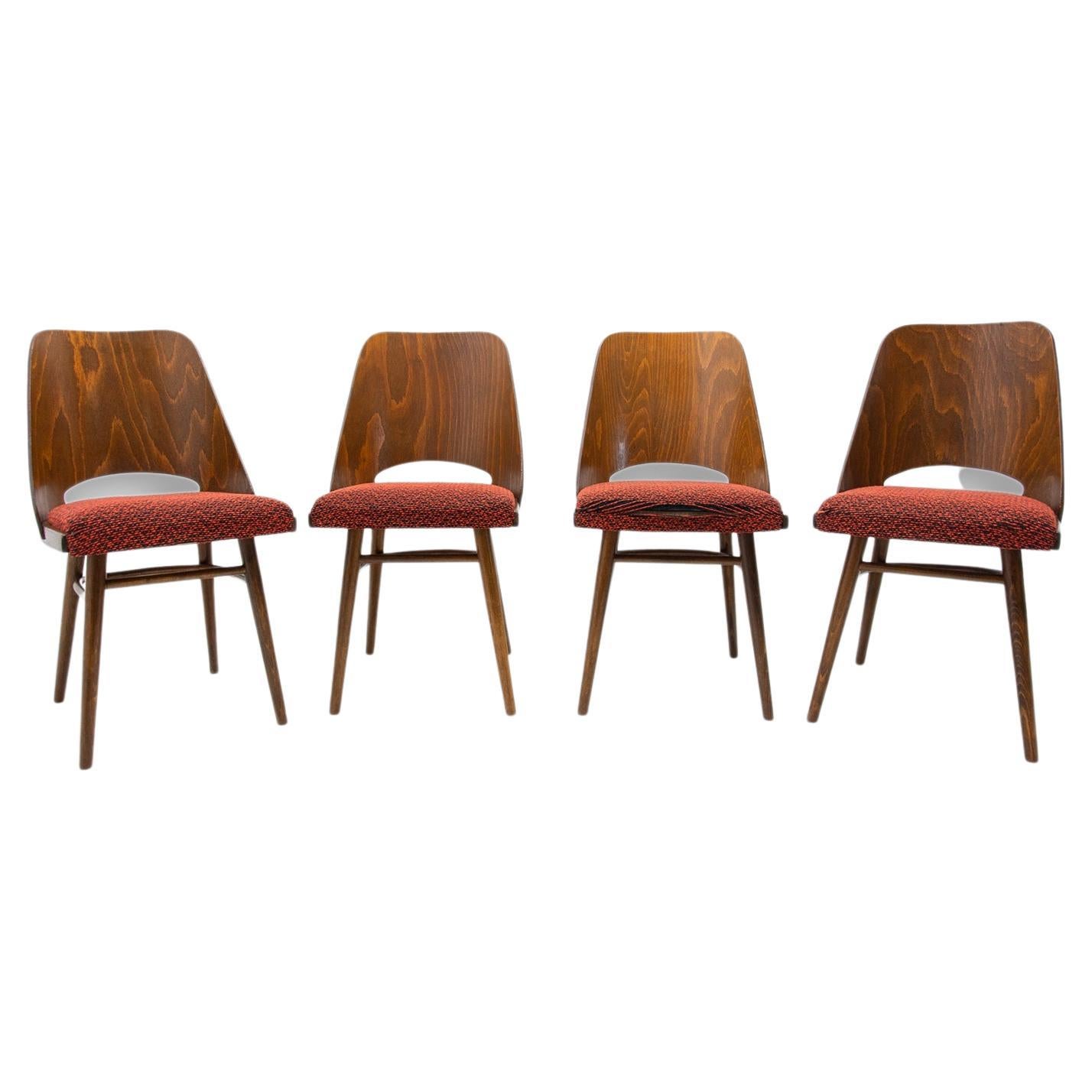 Mid Century Dining Chairs Designed by Radomír Hofman for Ton, 1960's