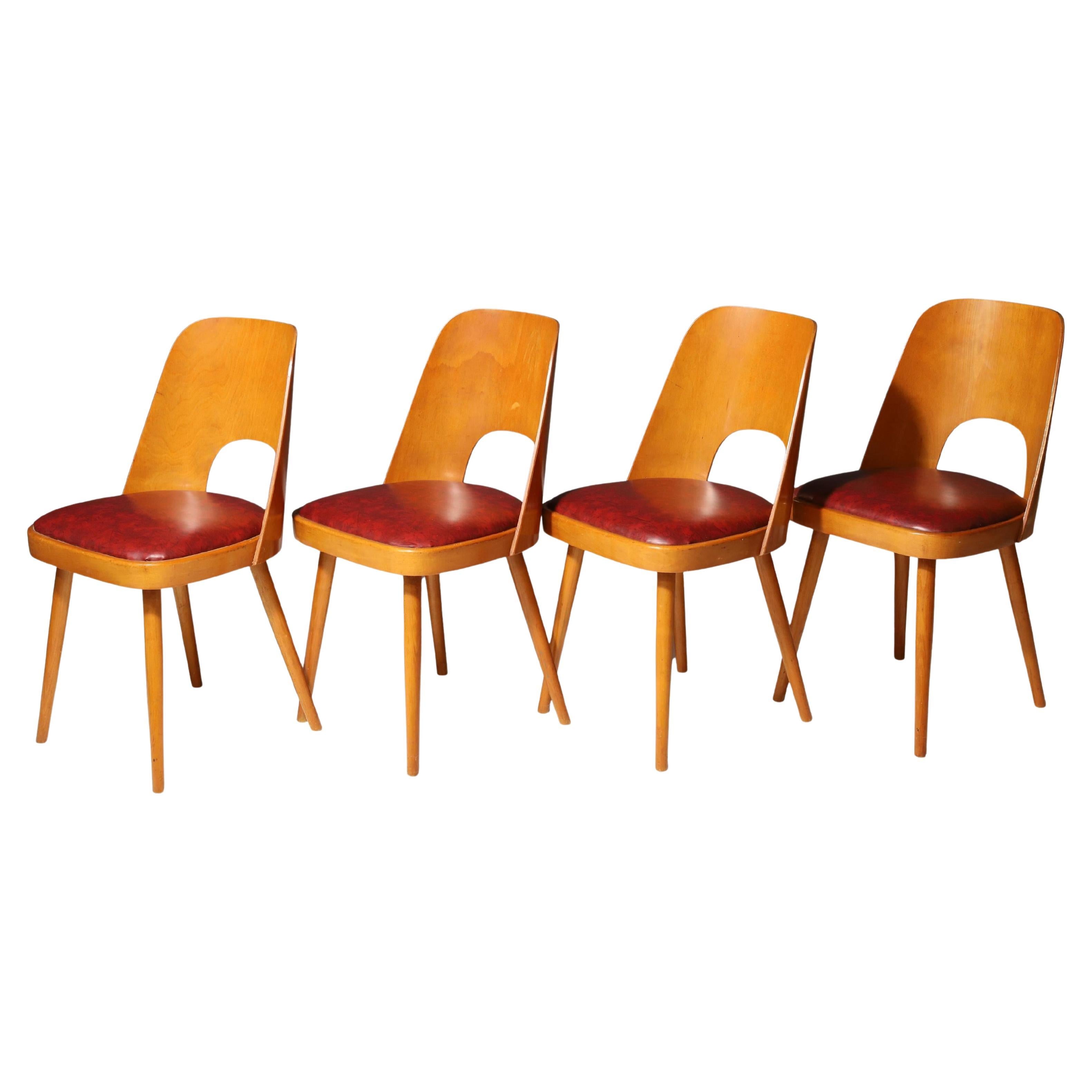 Mid Century dining chairs by Radomír Hofman, 1960´s, set of 4